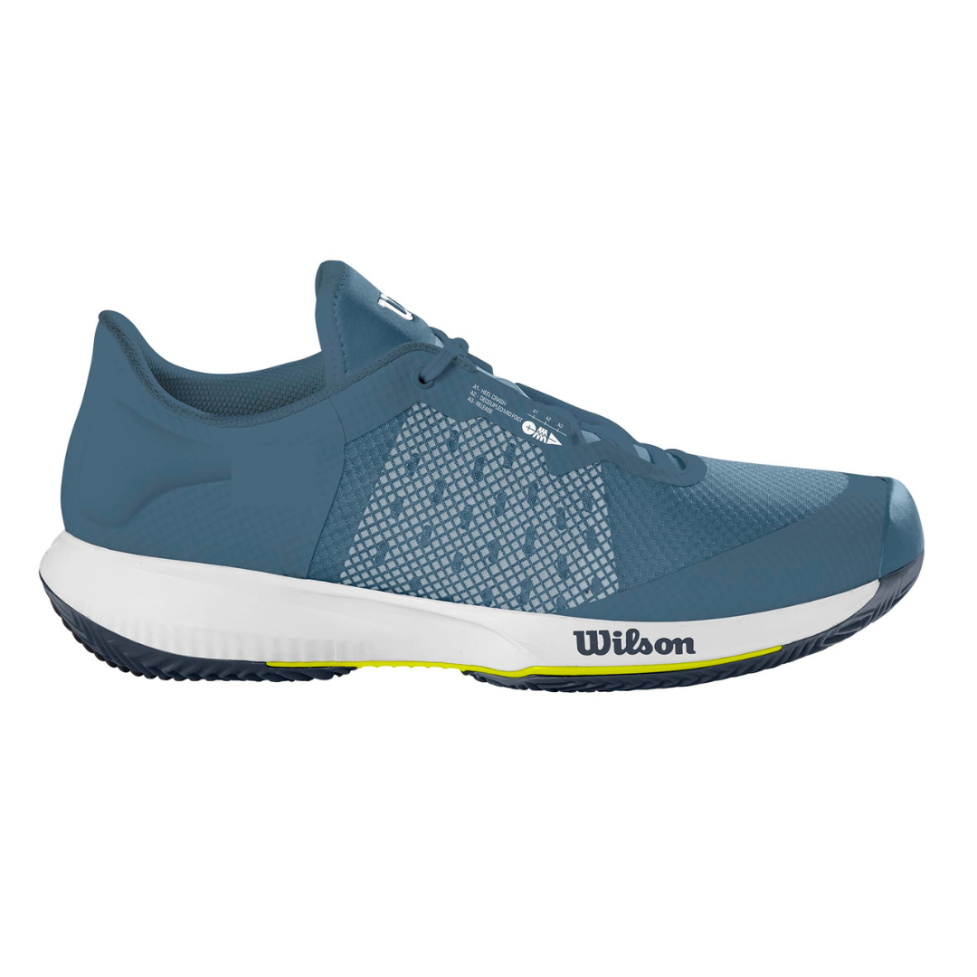 Wilson Kaos Swift Tennis Shoes - Lightweight & Breathable for Men & Women | China Blue/White/Sulphur Spring | Perfect for Court Play & Casual Wear