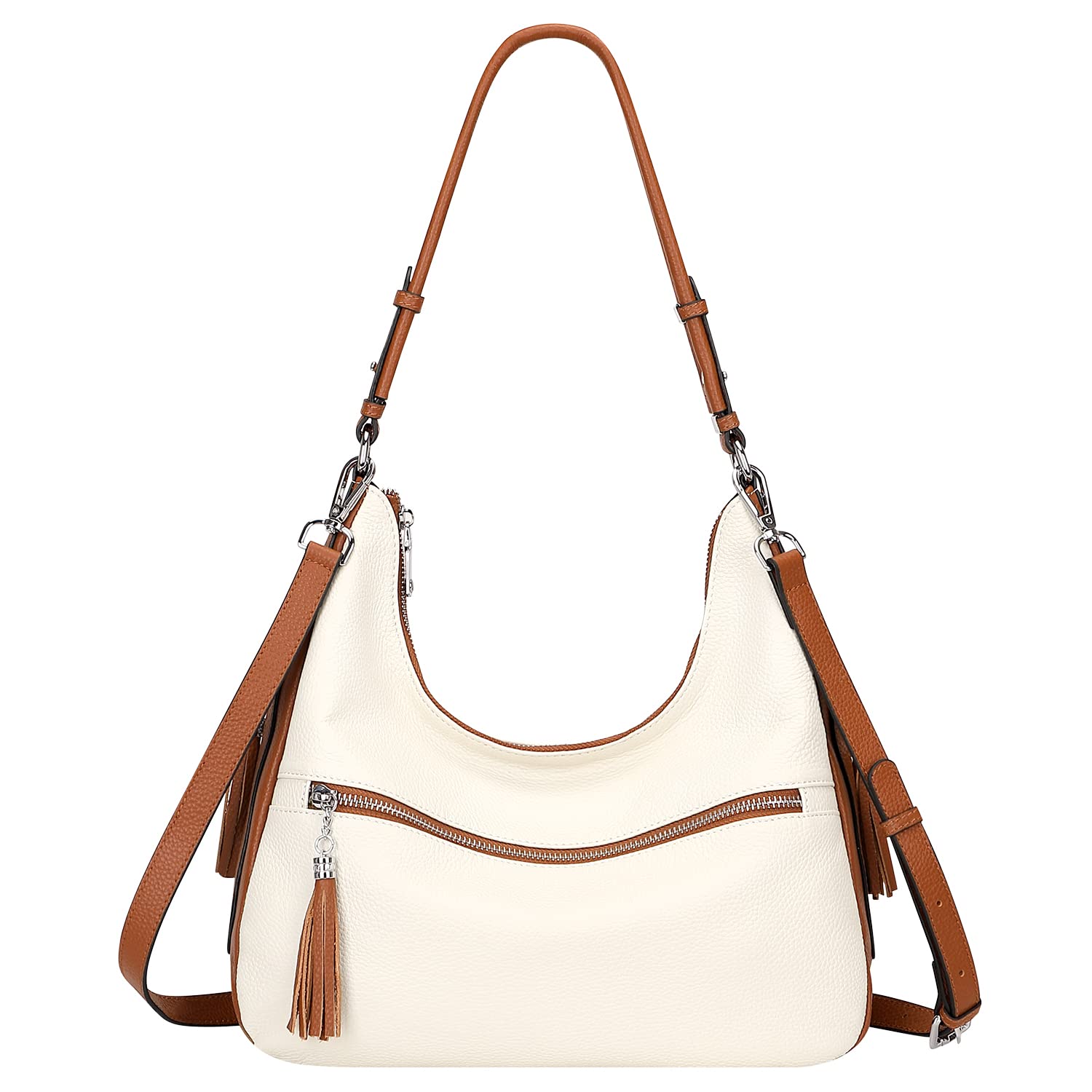 Genuine Leather Hobo Bags for Women - Medium Soft Shoulder Purse & Handbag - Stylish Casual Crossbody Bag for Work, Travel & Everyday Use
