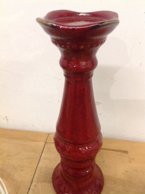 Red Ceramic Candle Holder Set of 13 - Elegant Home Decor for Dining Table, Wedding Centerpiece & Romantic Ambiance