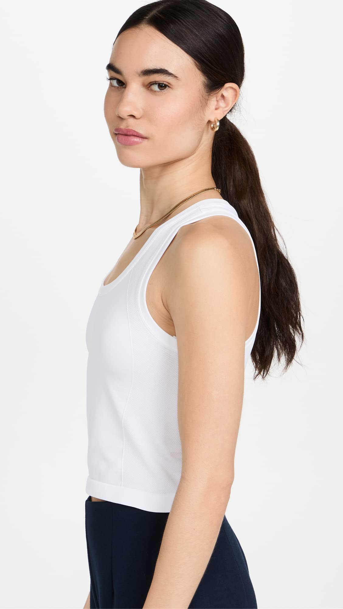 Sweaty Betty Women's Seamless Cropped Workout Tank Top - Racerback Athletic Shirt for Yoga, Running & Gym Training