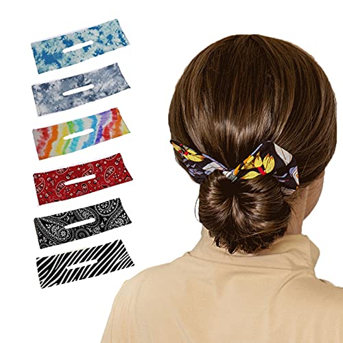 6 Pack Hair Bun Maker - Deft Bun Magic Clip for French Twist & Donut Hairstyles | Reusable Flexible Bun Twister in Classy Multicolor | Perfect for Weddings, Parties & Everyday Elegant Looks