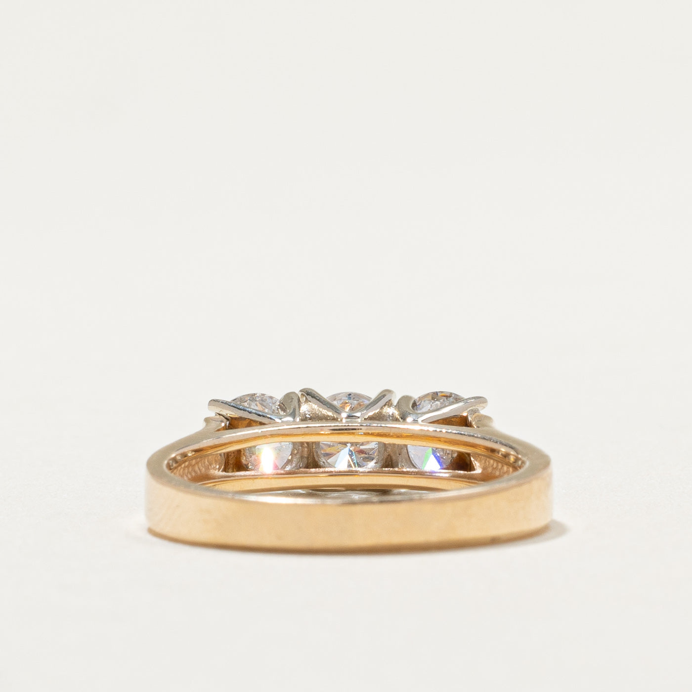 0.37ct Three Stone Diamond Ring | 0.72ctw Total Weight | Size 6 | Elegant Engagement & Wedding Band for Women | Perfect for Proposals, Anniversaries & Special Occasions