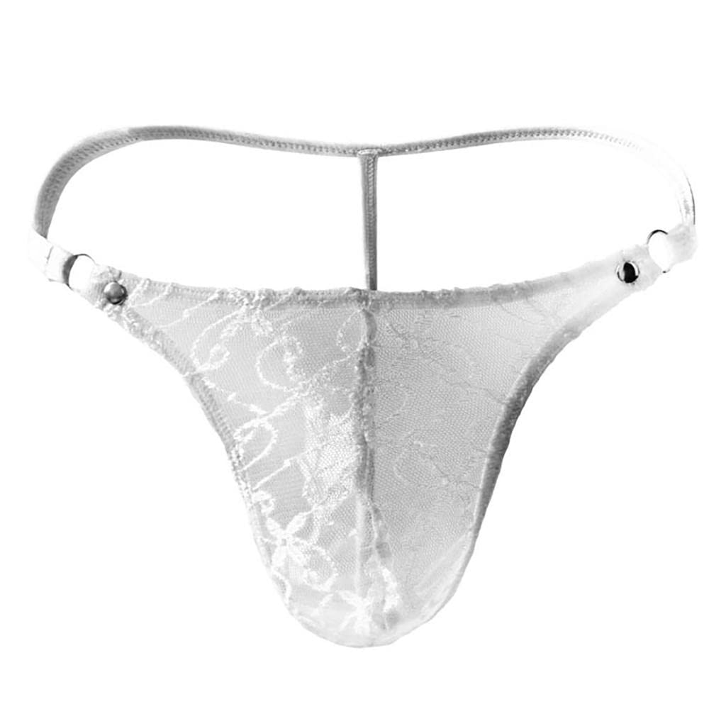 NOLDARES Men's Thong Underwear - Sexy G-String Lace Mesh Breathable Underwear for Men | Comfortable & Transparent Lingerie | Perfect for Intimate Wear, Date Night & Sensual Occasions