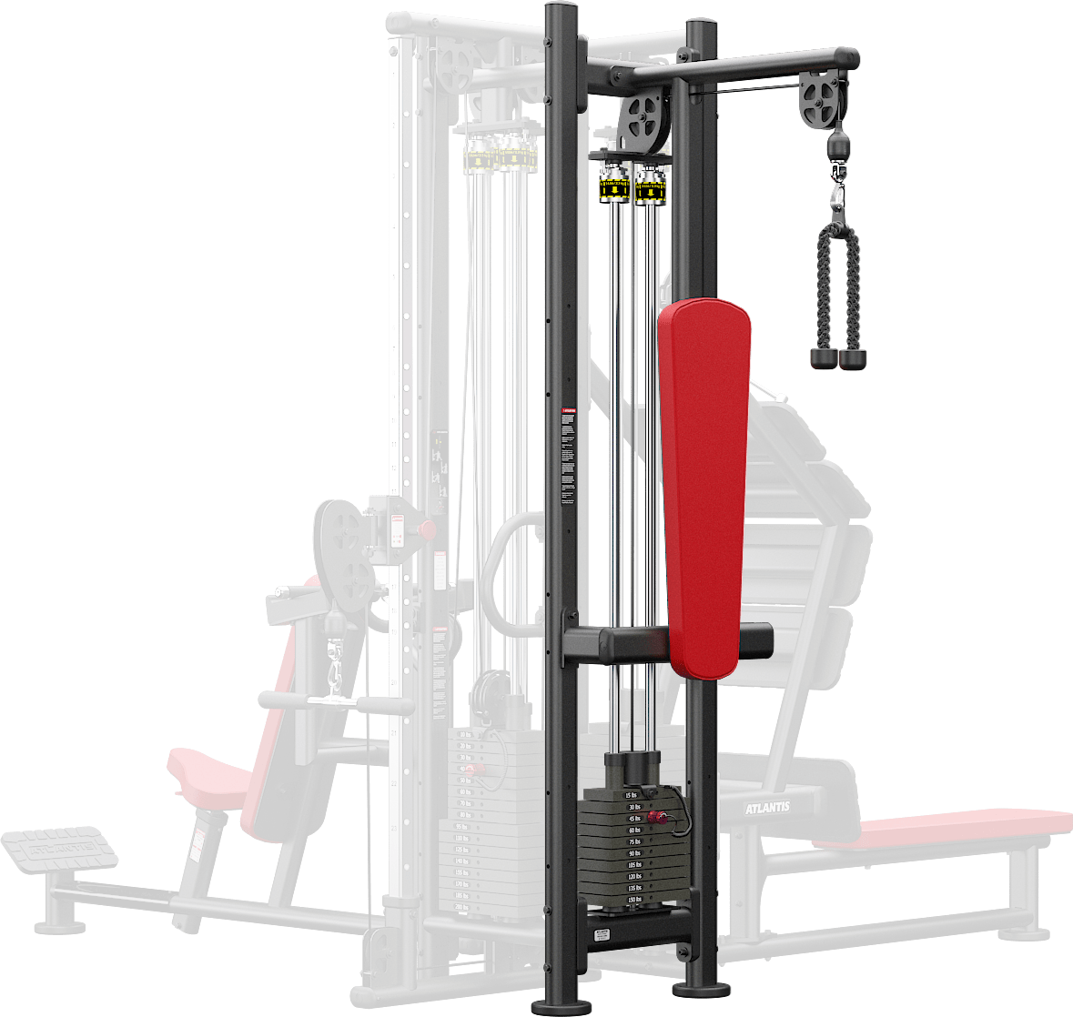 ATLANTIS Triceps Pulley - Heavy Duty Gym Cable Machine Attachment for Arm Workouts - Perfect for Home & Commercial Gym Strength Training