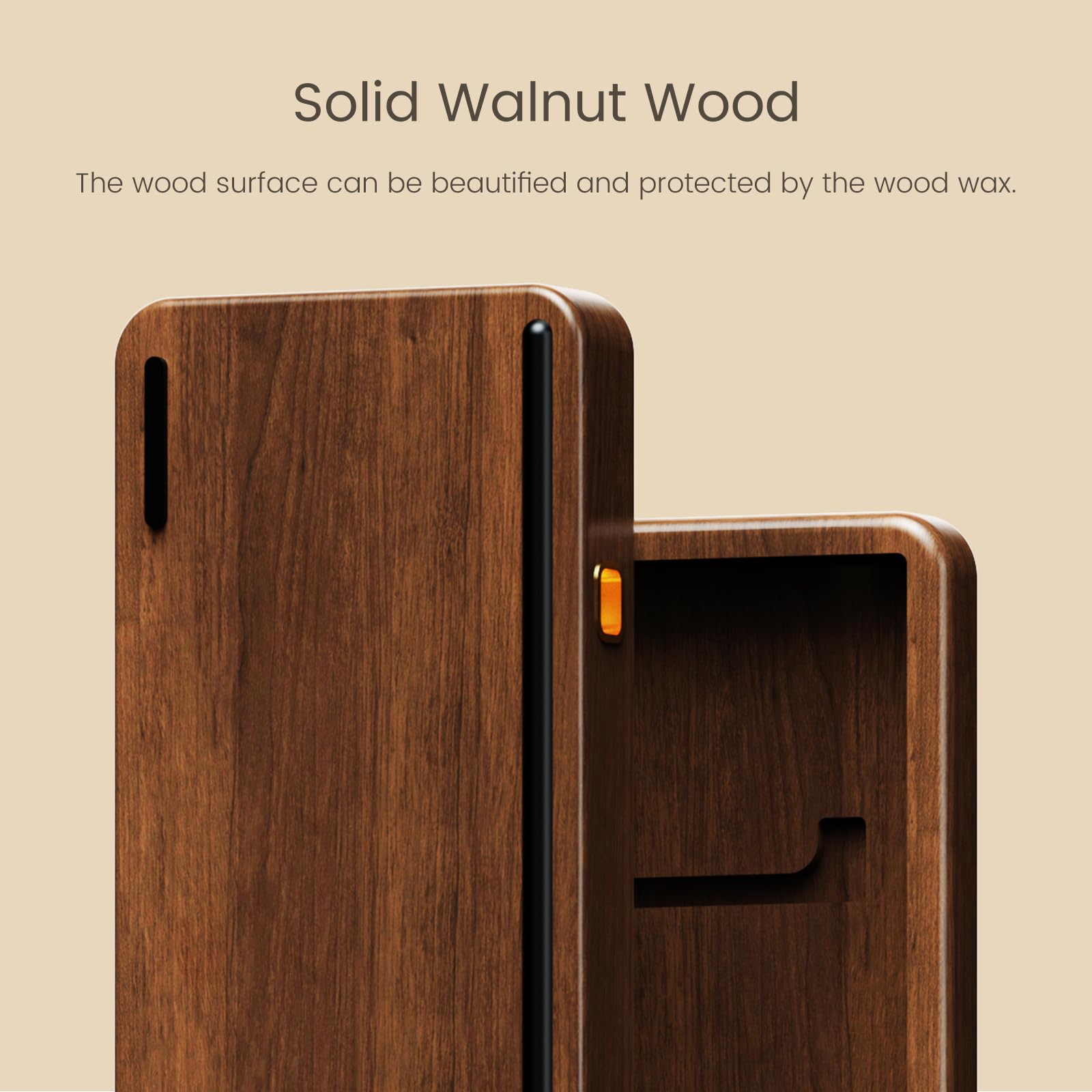 Akko MU01 Mountain Seclusion 65% Wireless Mechanical Keyboard - Walnut Wooden Case, 68-Key RGB Backlit, Hot-Swappable, Bluetooth/2.4G/Wired, PBT Dye-Sub Keycaps for Mac & Windows - Perfect for Gaming, Office Work & Typing Enthusiasts