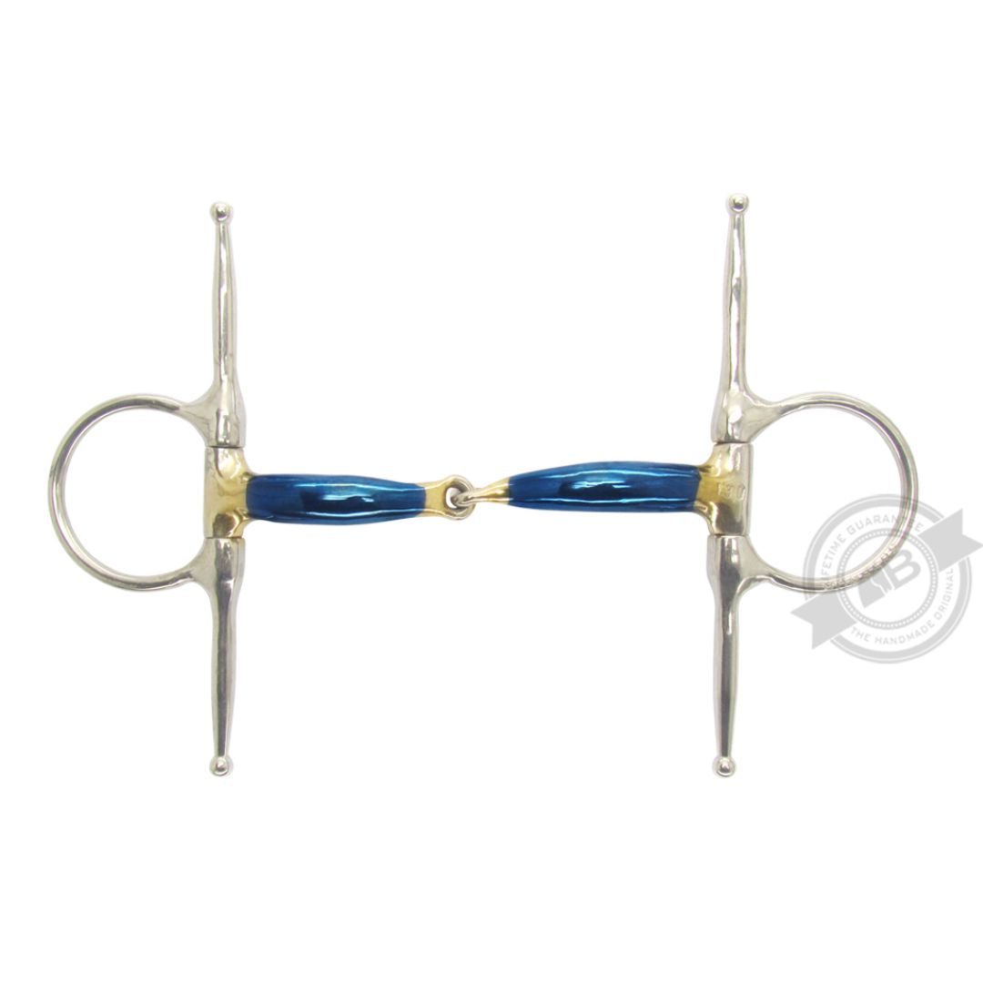 Bombers Full Cheek Lock Up Snaffle Bit - Comfortable Horse Training Bit for Dressage & Jumping - Perfect for English Riding & Horse Shows