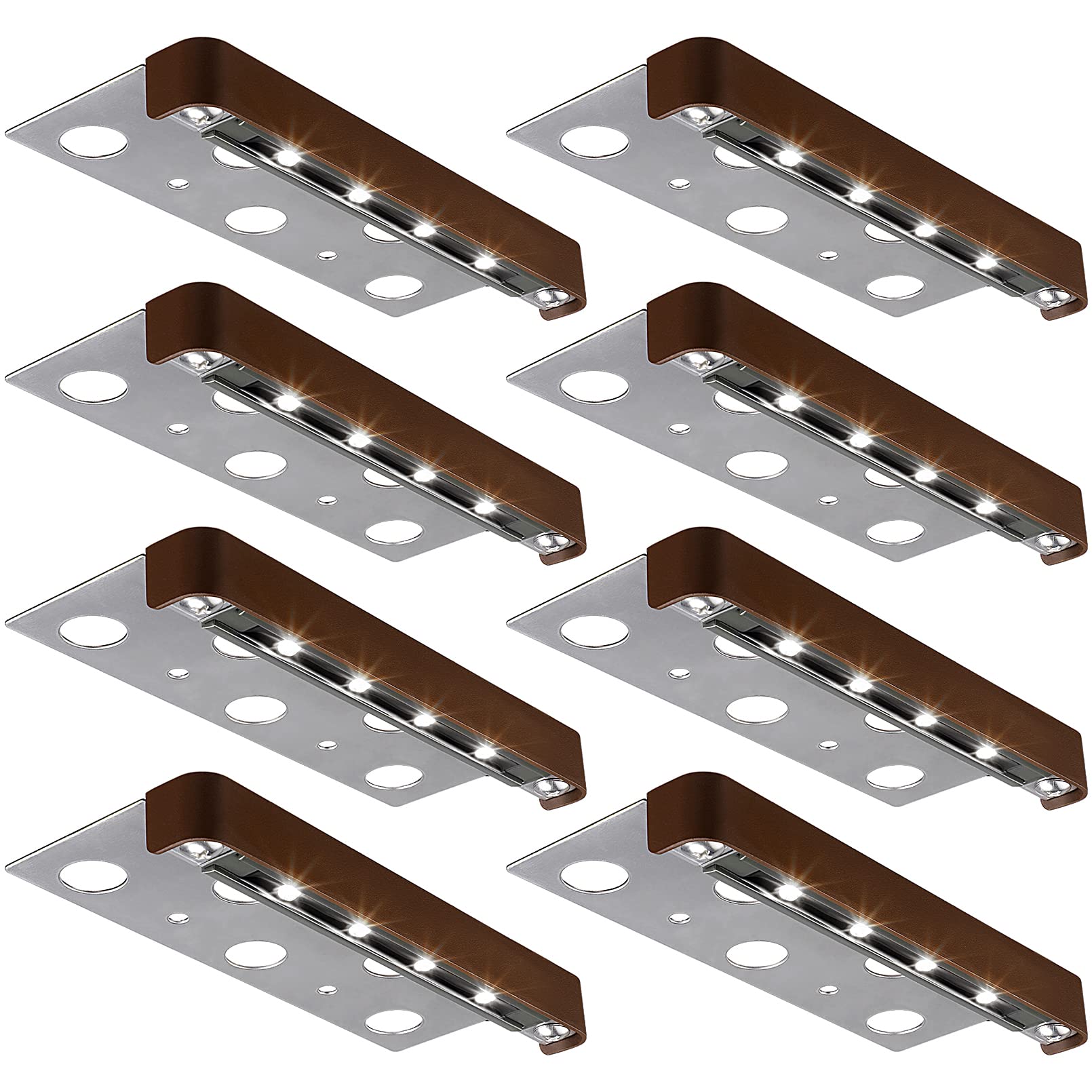 LEONLITE 8-Pack 7 Inch LED Hardscape Lighting for Retaining Walls, Landscape & Outdoor Steps - Low Voltage 12V Paver Lights, 1.5W Energy Efficient, 5000K Daylight White, ETL Certified - Perfect for Garden Pathways, Patio Edging & Driveway Illumination