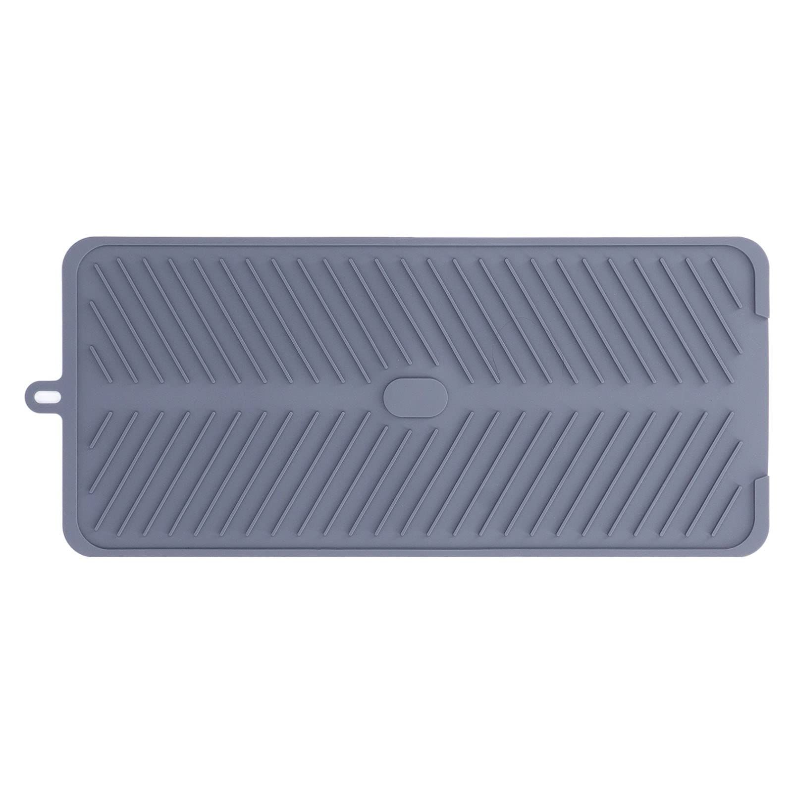Premium Silicone Kitchen Drying Mat - Soft, Odorless & Food Grade | Non-Slip Drain Pad for Dishes & Utensils | Heat Resistant & Quick Dry | Perfect for Countertops, Sinks & Dish Racks (Grey)