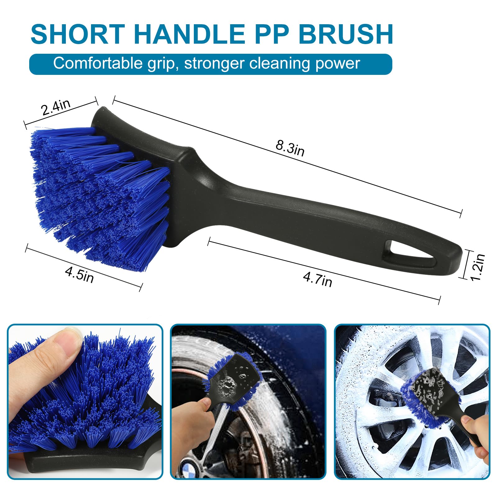 13-Piece Premium Car Detailing Kit - Interior & Exterior Cleaning Set with Detailing Brushes, Wire Brush, Air Vent Brush, Microfiber Towel & Wheel Brush - Perfect for Car Wash, Dashboard & Vent Cleaning