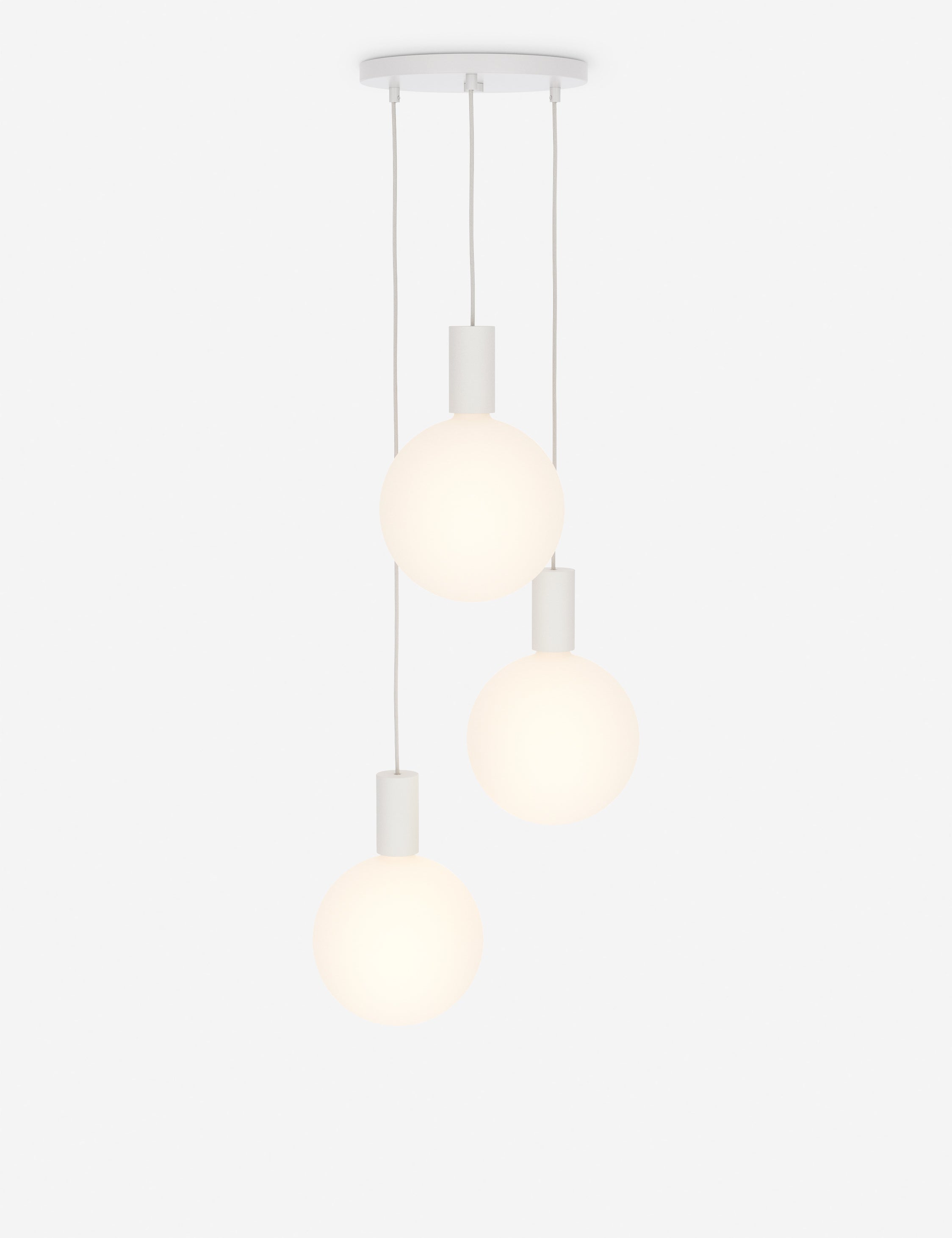 Tala Alumina Triple Pendant Light - Modern Industrial Ceiling Lighting Fixture for Kitchen Island, Dining Room, or Living Room Decor