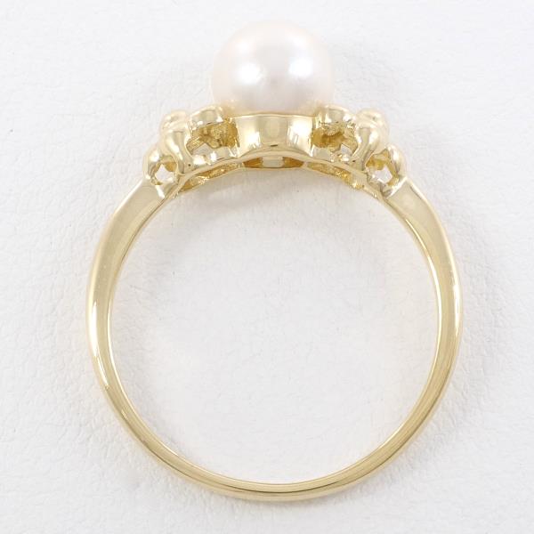 18K Yellow Gold Pearl Ring for Women - 12.5mm Genuine Pearl Jewelry, Elegant Bridal Gift, Anniversary Present & Special Occasion Accessory (Perfect for Weddings, Parties and Date Nights)