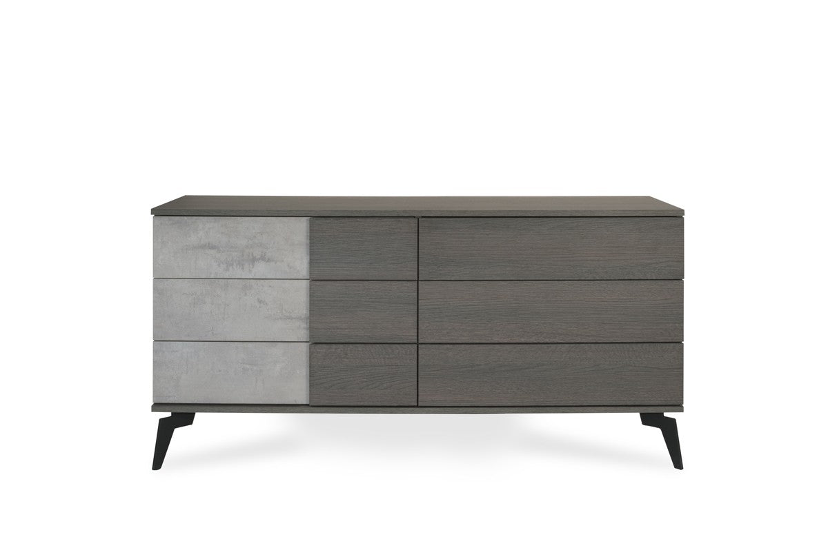 Modern Faux Concrete & Grey Bedroom Set - Stylish 5-Piece Furniture Collection for Contemporary Bedrooms | Perfect for Small Spaces & Urban Apartments