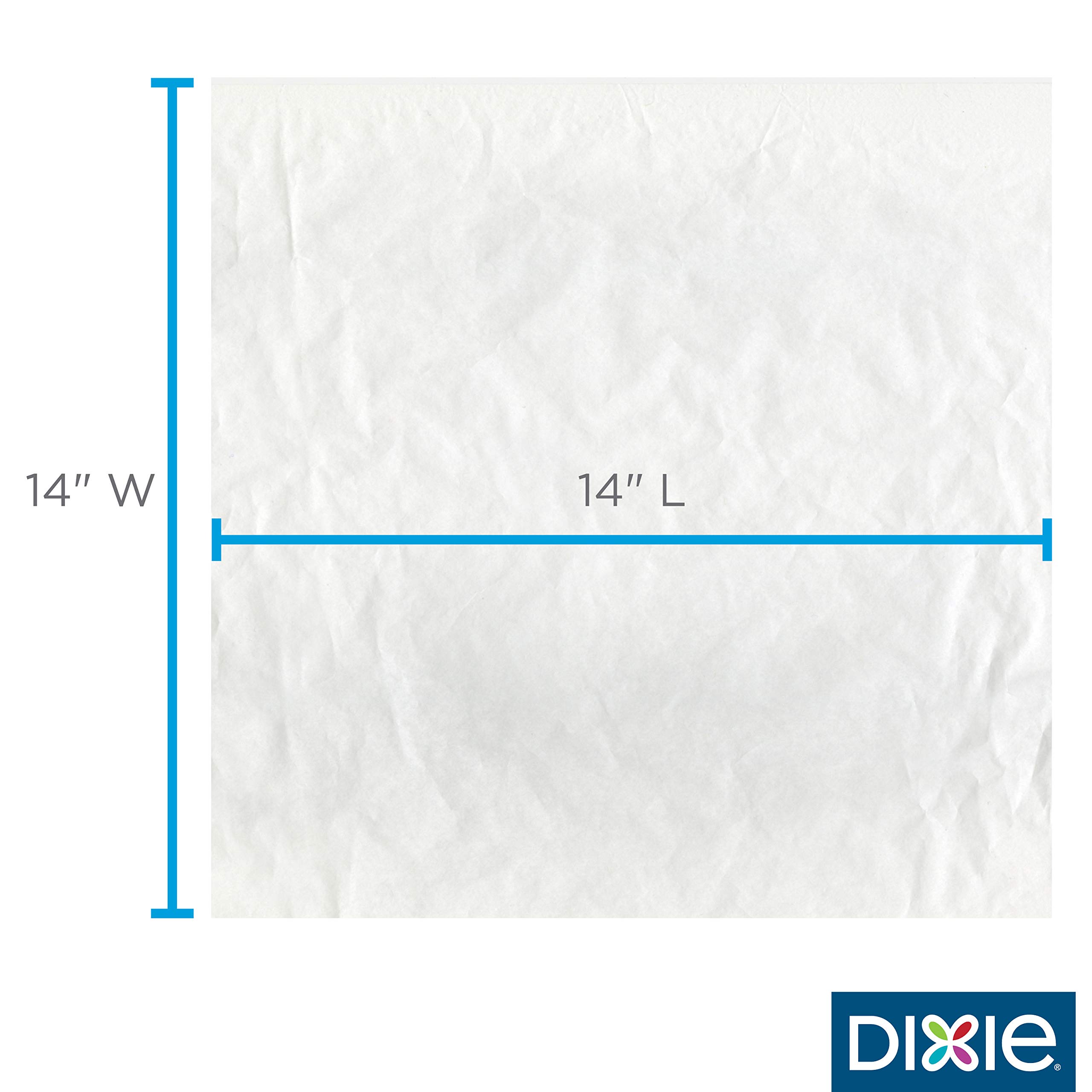 Dixie Ultra Grease Resistant Sandwich Wrapping Paper - 14x14 Inch White Food Service Sheets (4000 Count, 4 Packs of 1000) - Perfect for Delis, Cafes & Takeout Restaurants