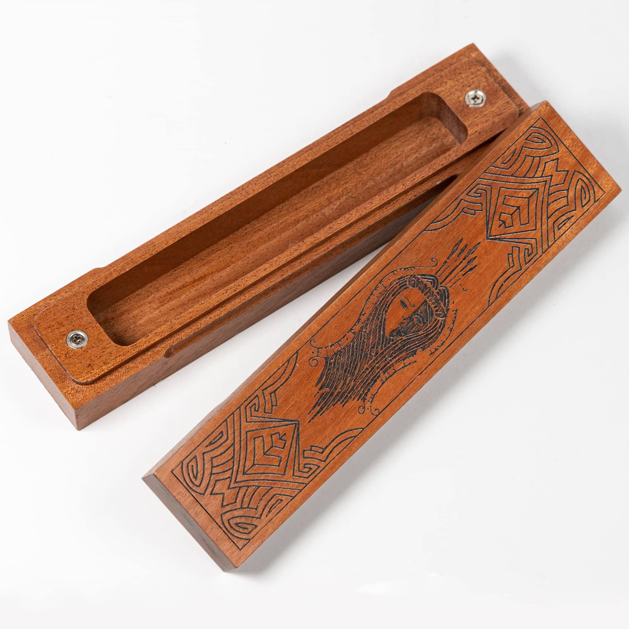 Premium Wooden DND Dice Box with Felt Lined Interior & Magnetic Lid - Acacia Wood Dice Holder for Dungeons & Dragons RPG Games (Hela-Black) | Perfect for Tabletop Gaming, Dice Storage & Travel Accessories