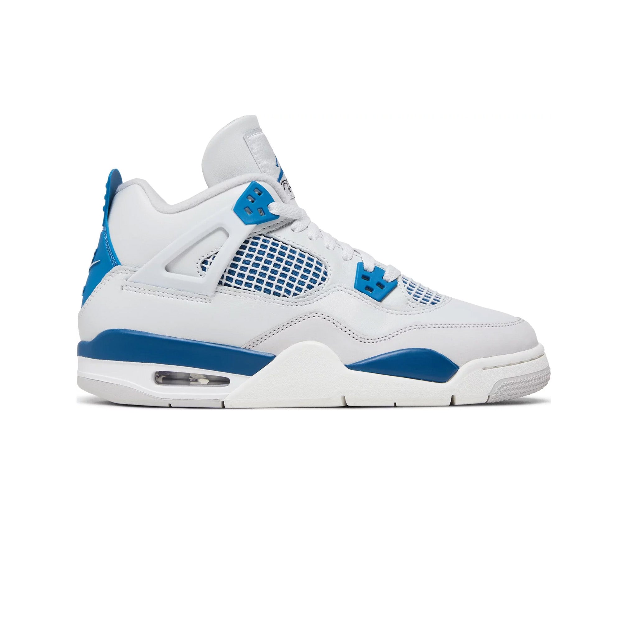 Air Jordan 4 Retro 'Military Blue' GS Sneakers for Women & Girls (2024) - Classic Basketball Shoes for Casual Wear, Street Style & Sports Performance
