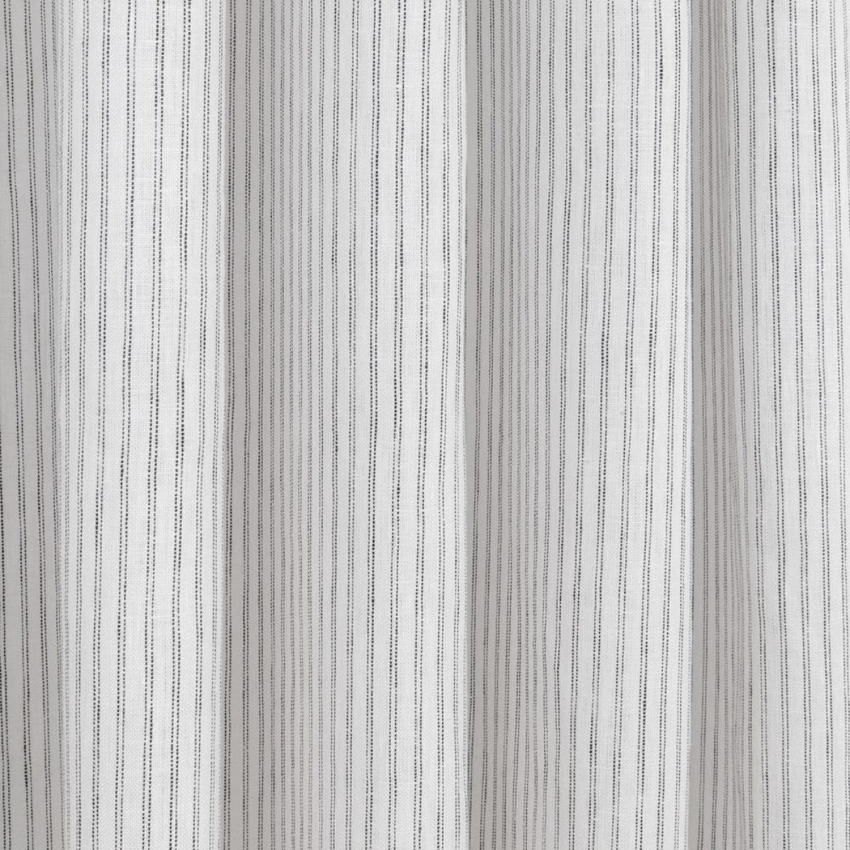 Verona Stripe Linen Fabric - Premium Jet Black Linen Material for Upholstery, Curtains & Home Decor | Perfect for DIY Sewing Projects & Luxury Interior Design