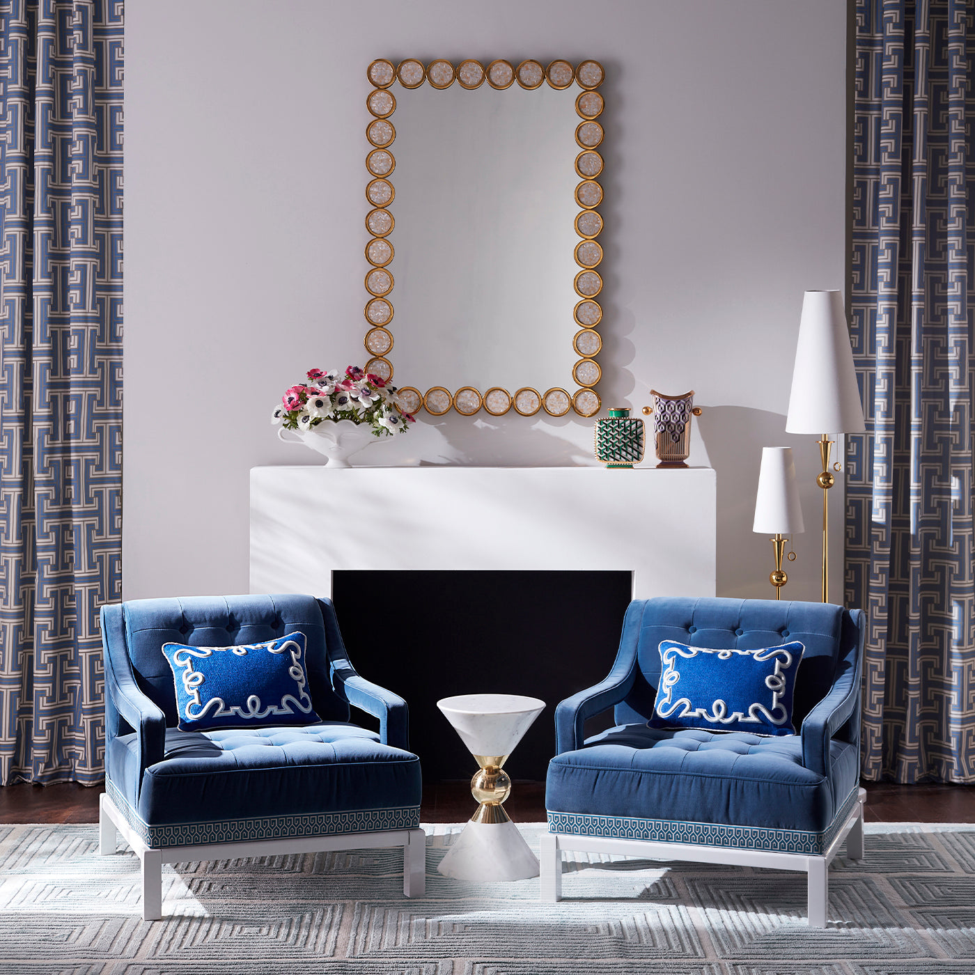 Stylish Decorative Rings Mirror - Elegant Wall Mirror with Ring Accents for Bedroom, Living Room & Bathroom Decor