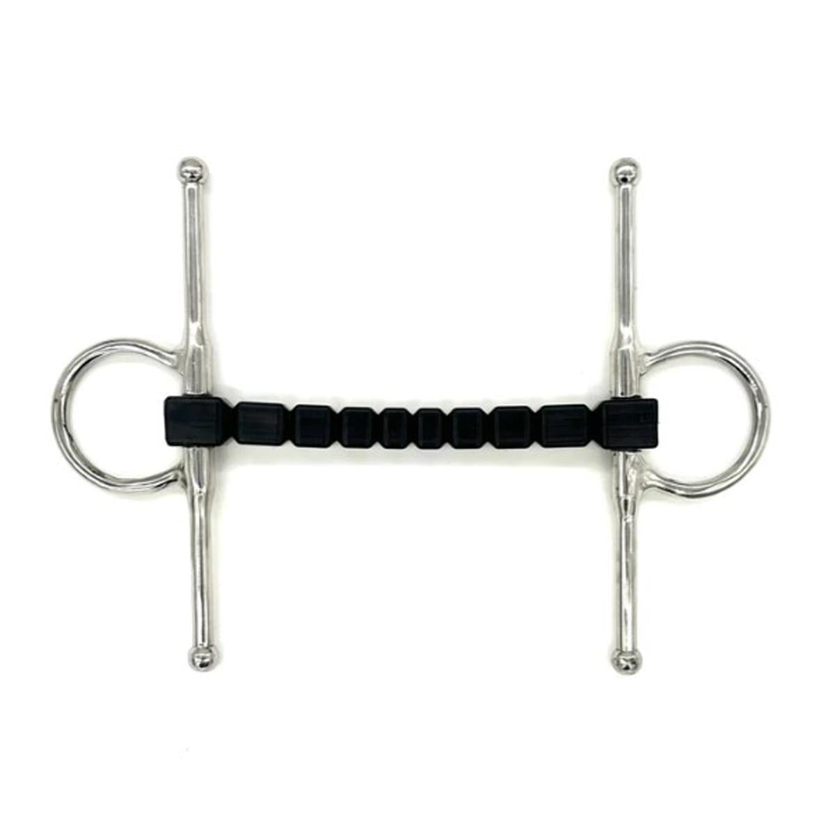 AJR Rubber Block Flexi Full Cheek Horse Bit - Comfortable Equestrian Training Equipment for Dressage & Jumping | Perfect for Professional Riders & Horse Training Sessions