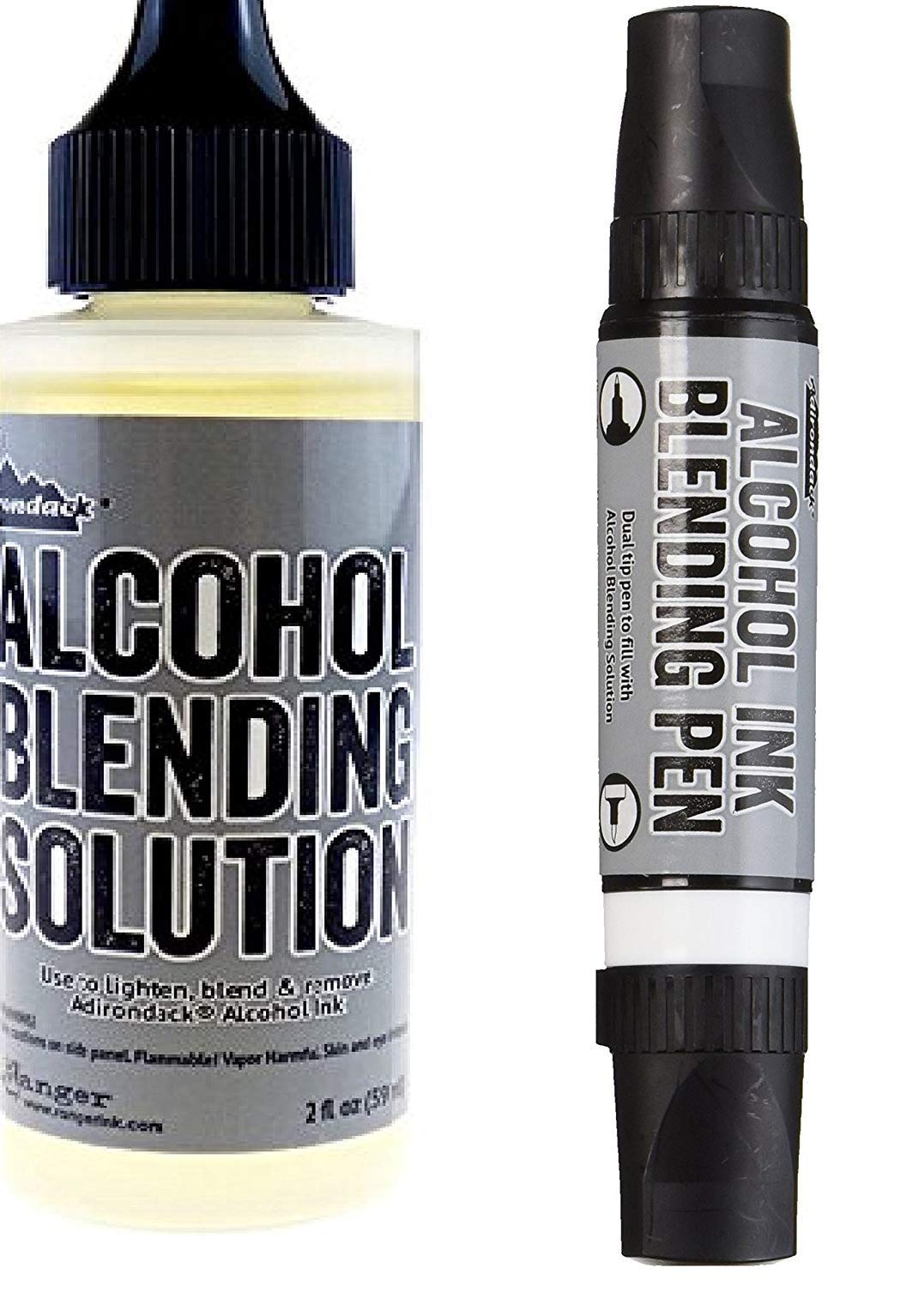 Ranger Tim Holtz Adirondack Alcohol Ink Pearl Set - 12 Pearls, Blending Solution, Pen & Purple Turtle Blending Stick for Yupo Paper, Cardstock, Resin Tinting | DIY Craft, Scrapbooking, Mixed Media Art Projects