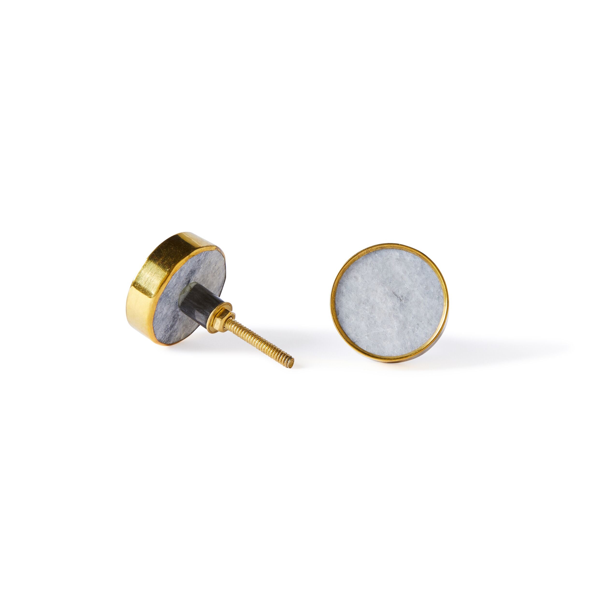 Ara Gold Round Frame Knob 4cm - Vintage Cabinet Hardware for Kitchen & Bathroom - Perfect for Drawers, Cabinets, and Furniture Upgrades