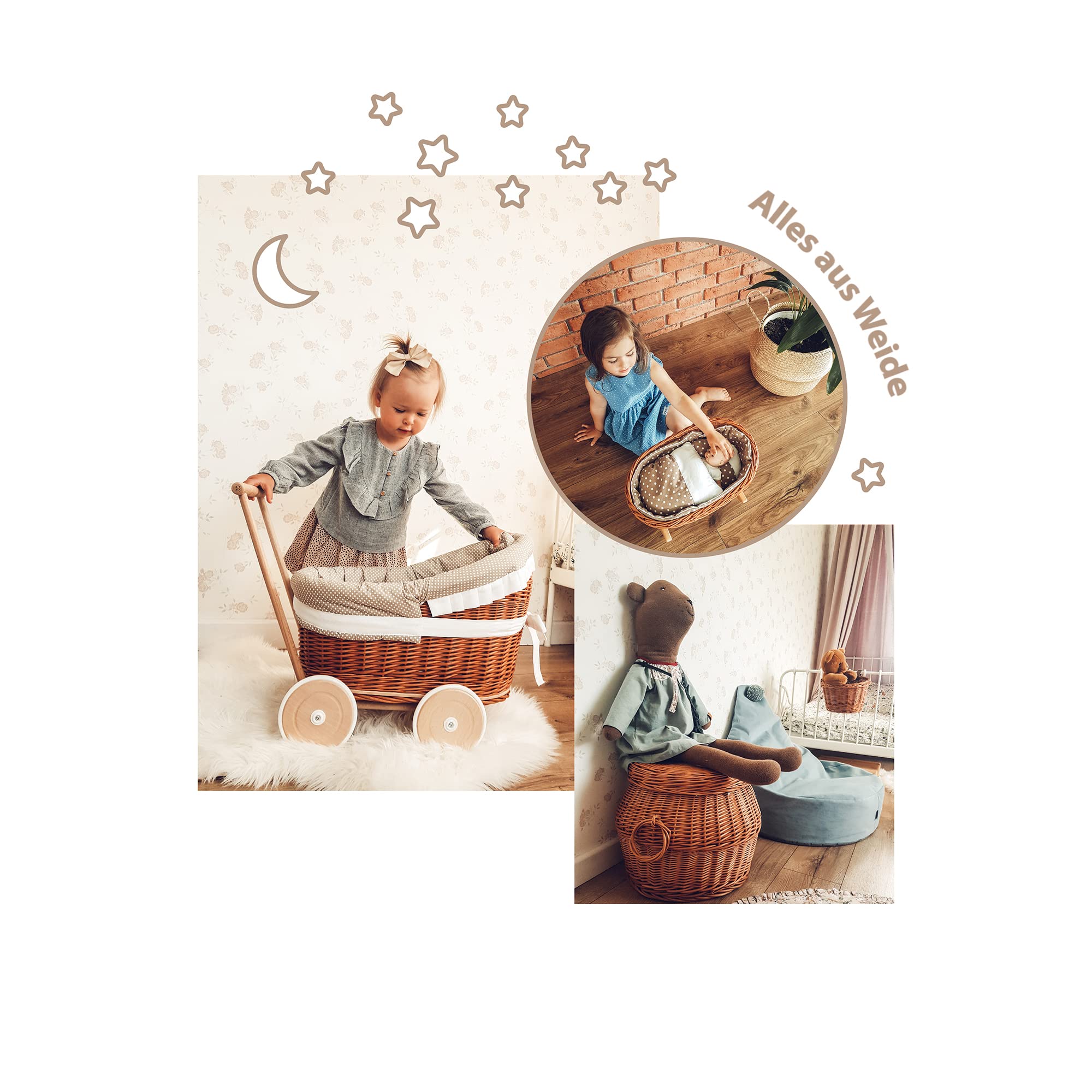 Natural Beige E-Wicker 24