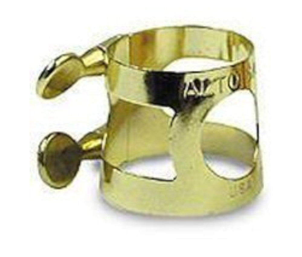 APM 334GB Gold Alto Saxophone Ligature - Premium Sax Accessory for Jazz, Classical & Band Performances