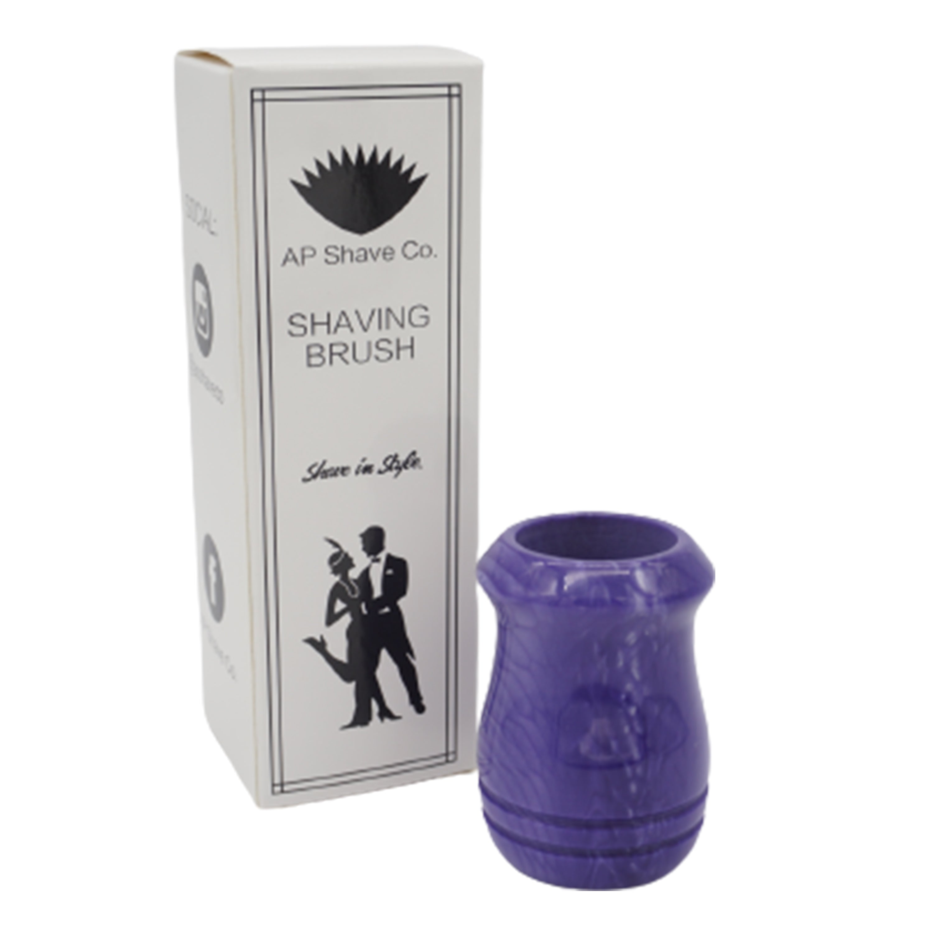 Premium Handmade Purple Snakeskin Shaving Brush Handle - Fits 24mm & 26mm Knots - Perfect for Wet Shaving, Grooming Kits & Luxury Bathroom Essentials