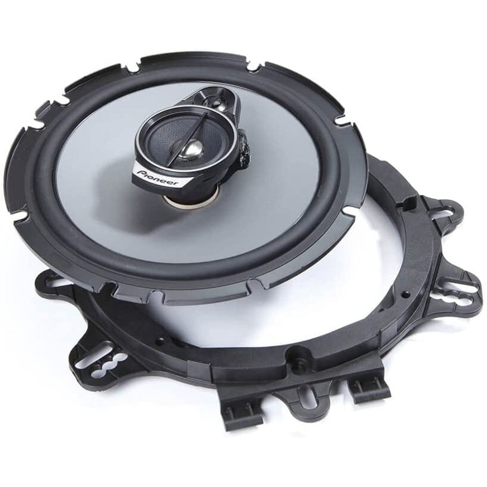 Pioneer TS A652F 6.5 Inch 3-Way 320W Max Power Coaxial Car Speakers with Carbon/Mica Reinforced IMPP Cone - Perfect for Car Audio Upgrades, Marine & Off-Road Vehicles