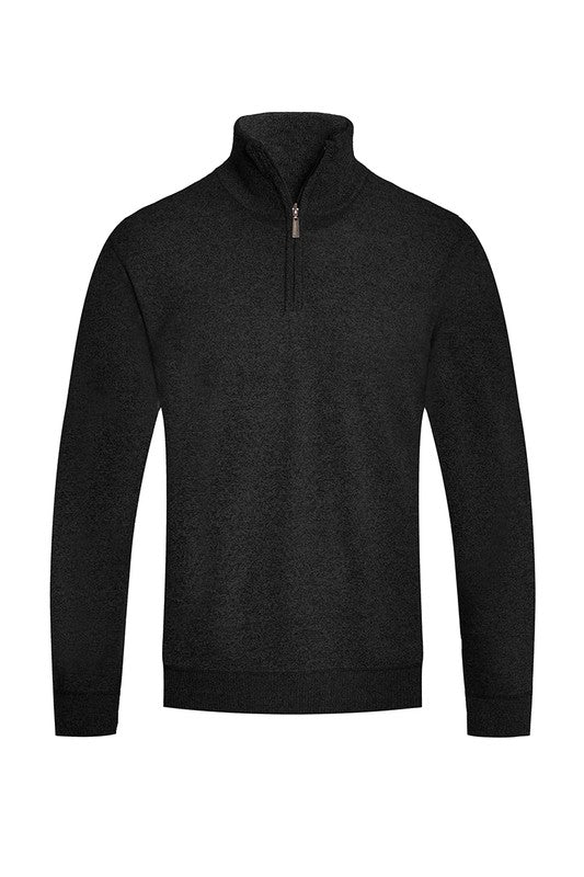 Men's Knit Quarter Zip Sweater - Lightweight Pullover for Casual Wear, Office & Outdoor Activities | Weiv