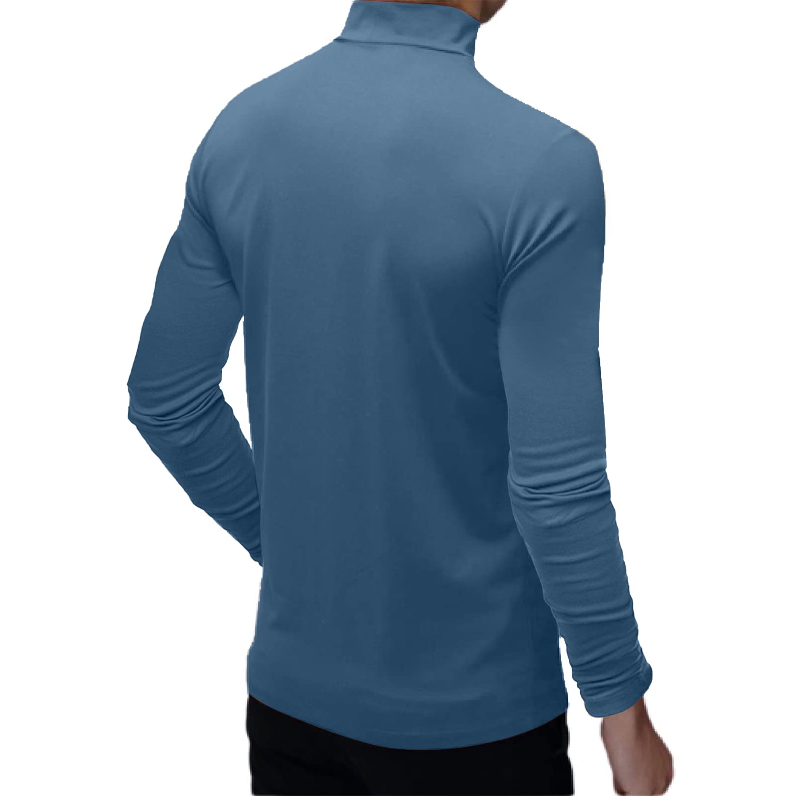 Men's Thermal Mock Turtleneck Long Sleeve Shirt - Slim Fit Stretch Undershirt for Layering, Winter Warmth & Casual Wear | Perfect for Work, Outdoor Activities & Cold Weather Fashion