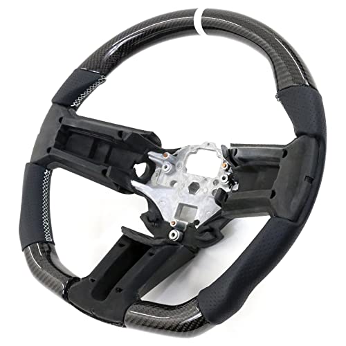 Black Carbon Fiber & Leather W/ White Stitch & White Indicator