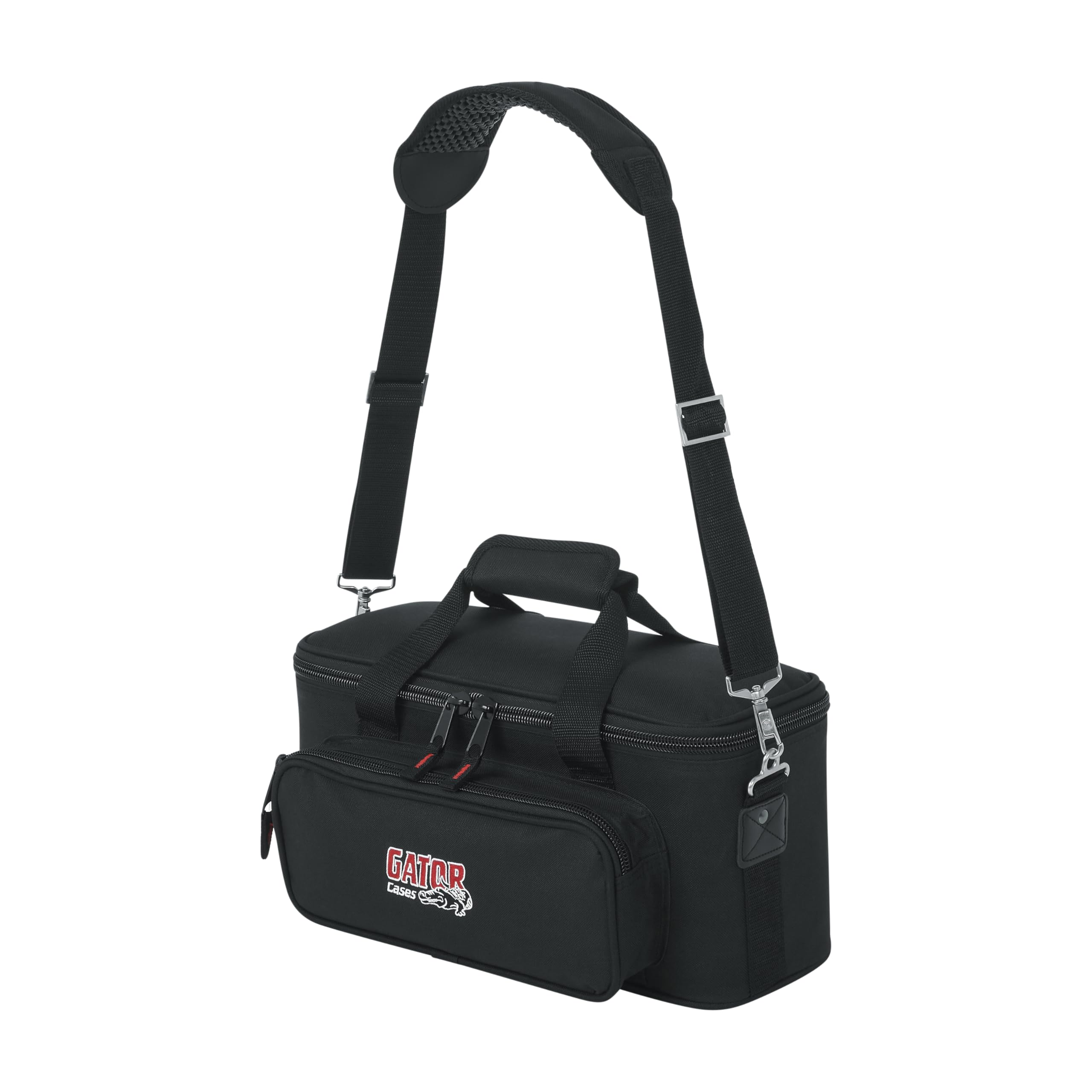 Gator Cases GM-12B Microphone Carry Bag - Padded Foam Protection for 12 Wired Mics - Perfect for Live Performances, Studio Sessions & Equipment Storage