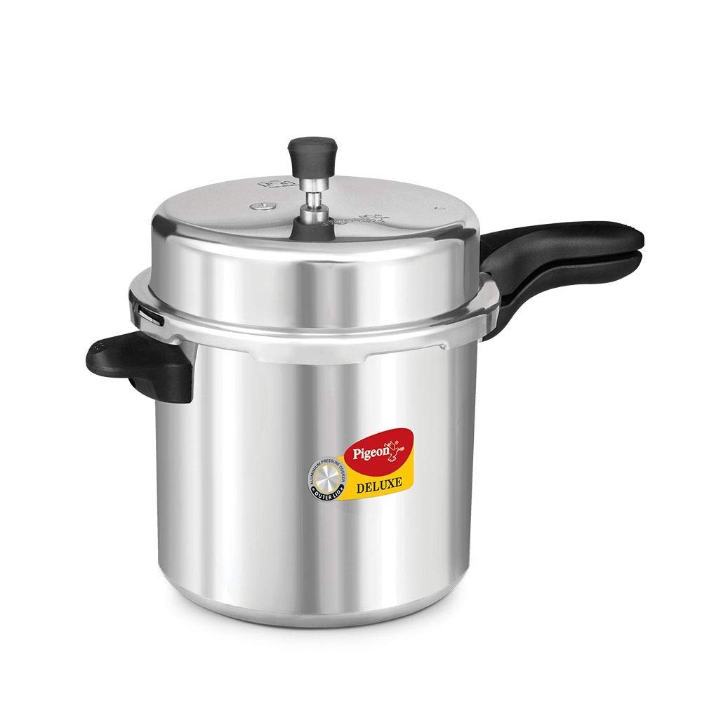 Premium 12 Quart Pigeon Pressure Cooker - Fast & Efficient Stovetop Cooking for Soups, Rice, Legumes - Durable Aluminum Lid - Perfect for Family Meals & Meal Prep (12 Liters)