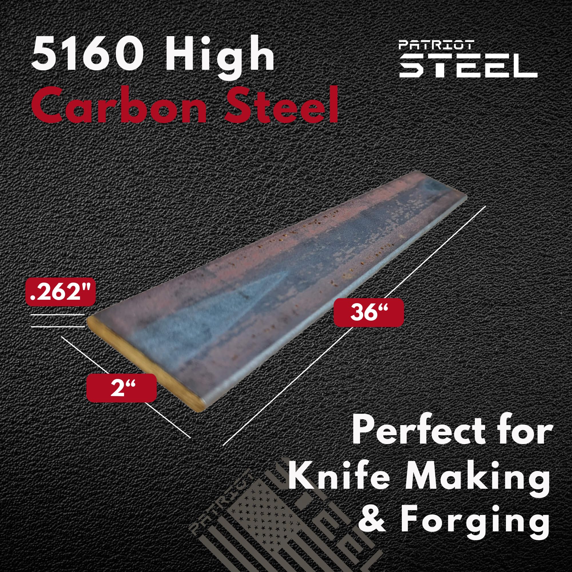 Premium 5160 High Carbon Steel for Knife & Sword Making - Hot Rolled Forging Steel (2