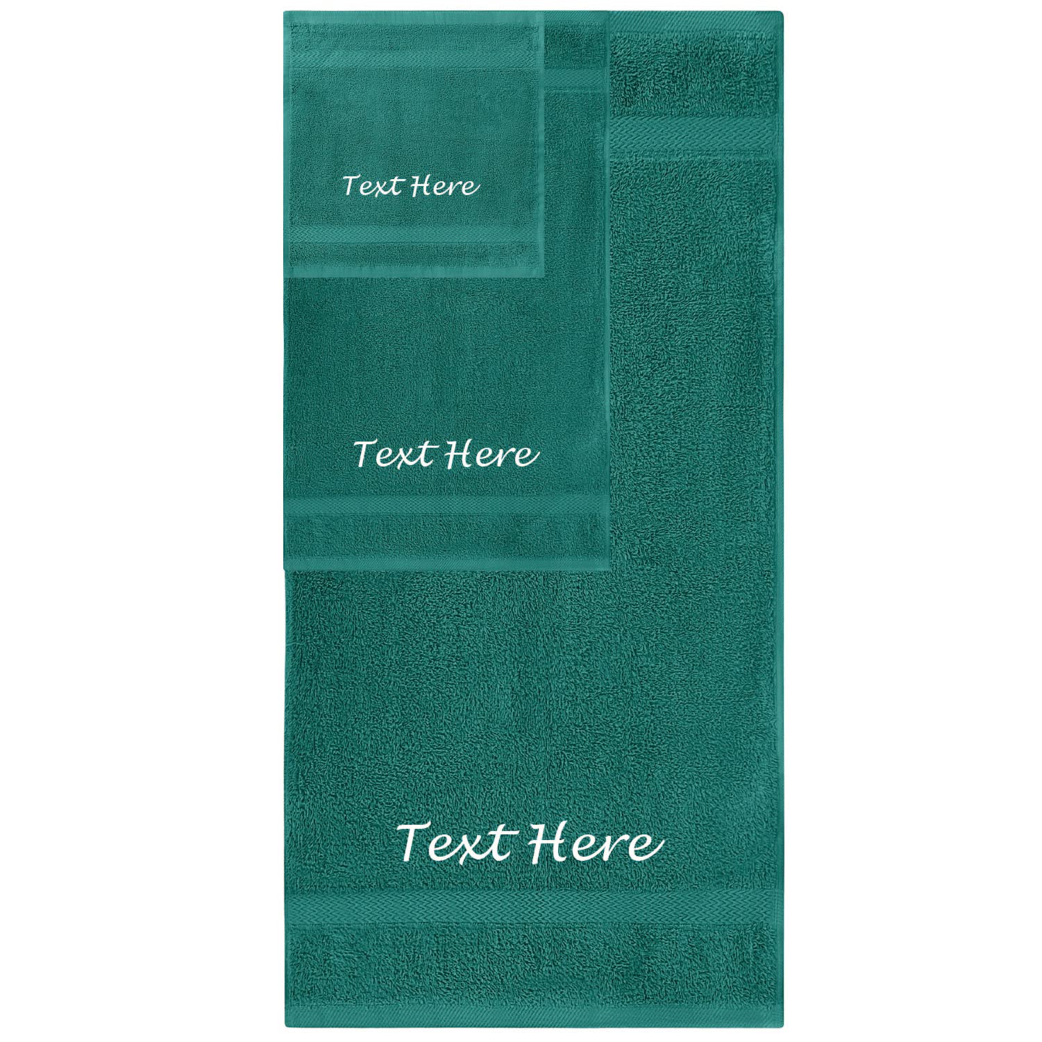 Premium 3-Piece Turkish Cotton Towel Set - Ultra Soft & Highly Absorbent Bath, Hand & Washcloth Towels for Luxury Spa, Gym, Pool & Hotel Use - Aqua Blue Bathroom Towel Collection for Home & Travel