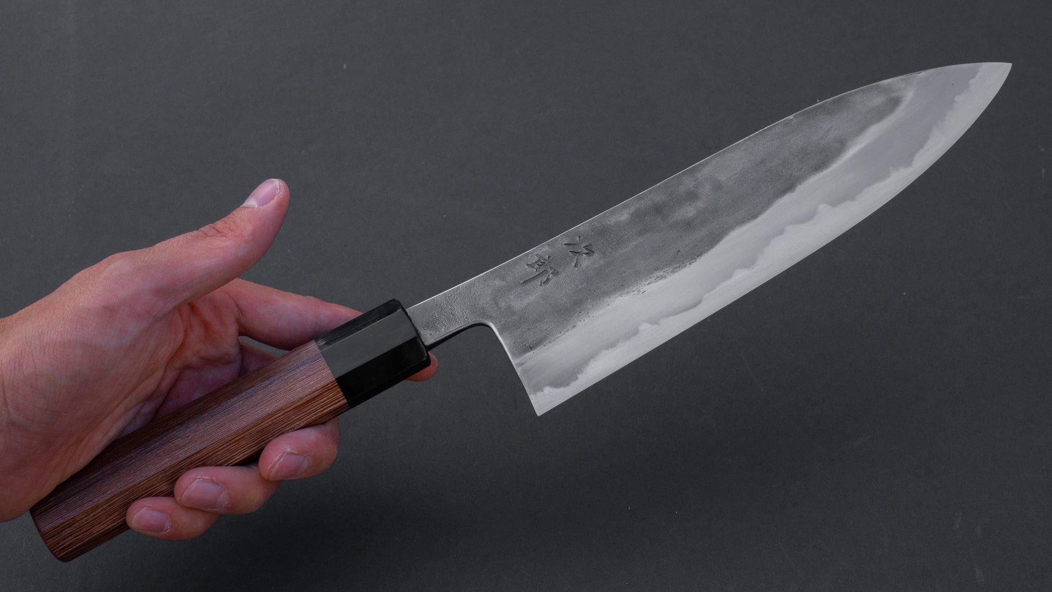 Premium Jiro Tsuchime Wa Gyuto 210mm Japanese Chef Knife with Taihei Tagayasan Handle (#040) - Perfect for Sushi, Sashimi & Precision Cutting in Professional Kitchens