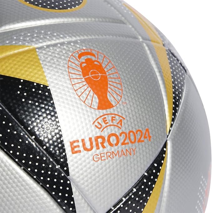 Adidas EURO 2024 UEFA Official Match Soccer Ball IX4046 - Authentic Tournament Football for Games, Training & Collectors
