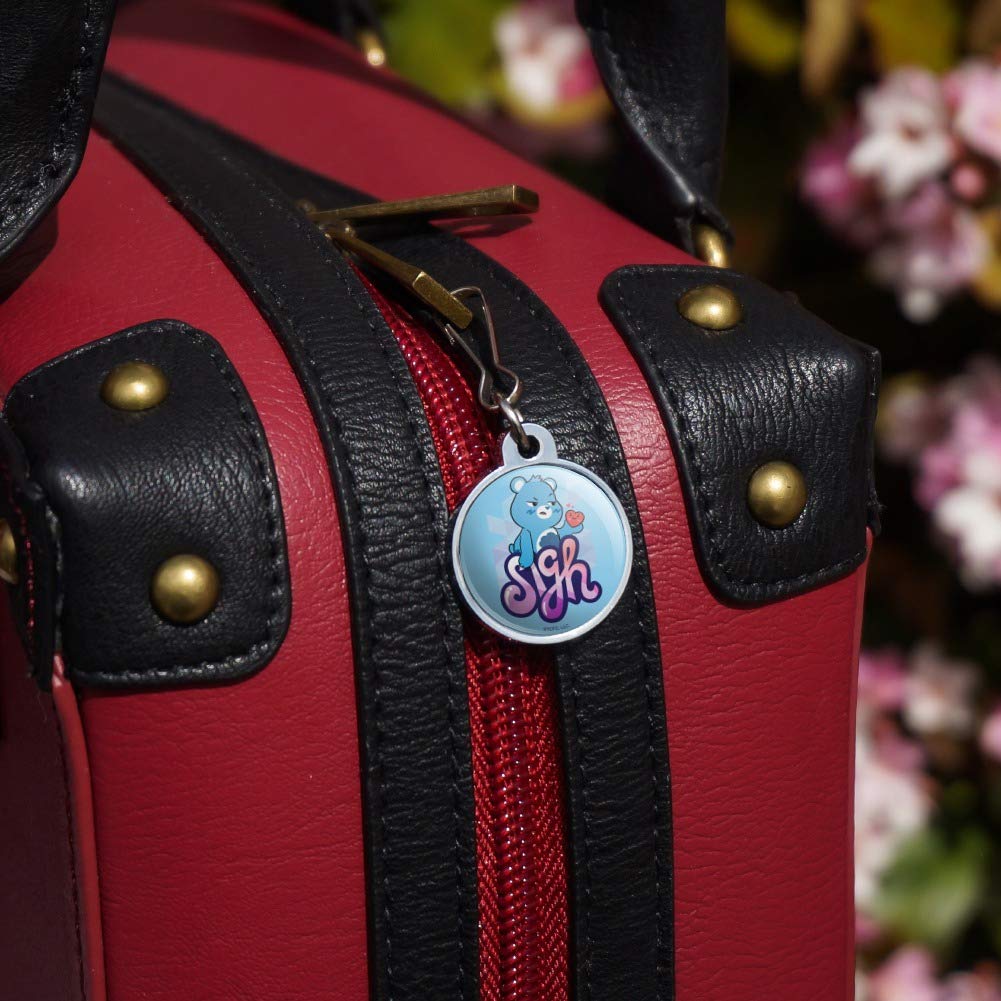 Care Bears Unlock the Magic Grumpy Bear Sigh Keychain Charm - Cute Zipper Pull for Handbags, Backpacks & Luggage - Perfect Gift for Kids & Bear Lovers