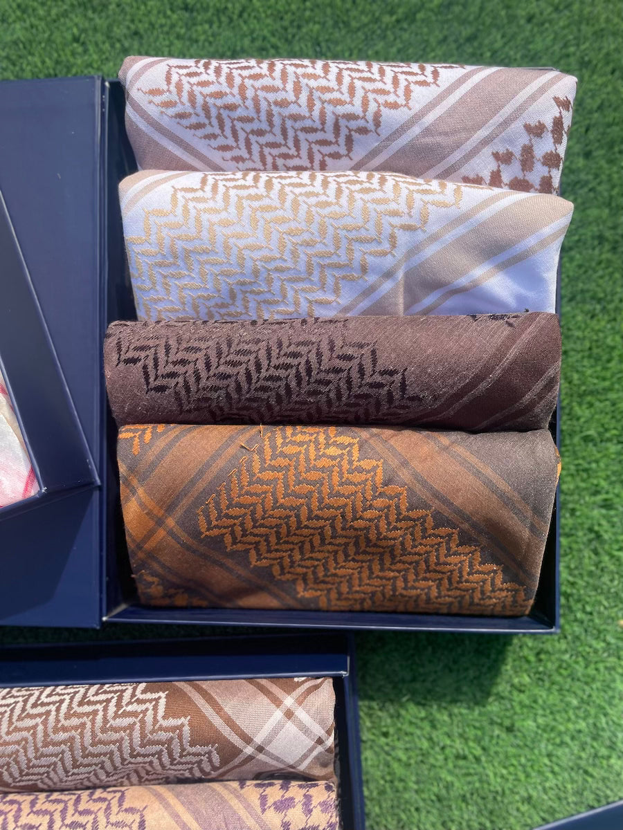 Exclusive Sahara Mirage Shemagh Keffiyeh Scarf Set - Limited Edition Arab Head Wrap for Men & Women - Perfect for Desert Travel, Outdoor Adventures & Fashion Accessories