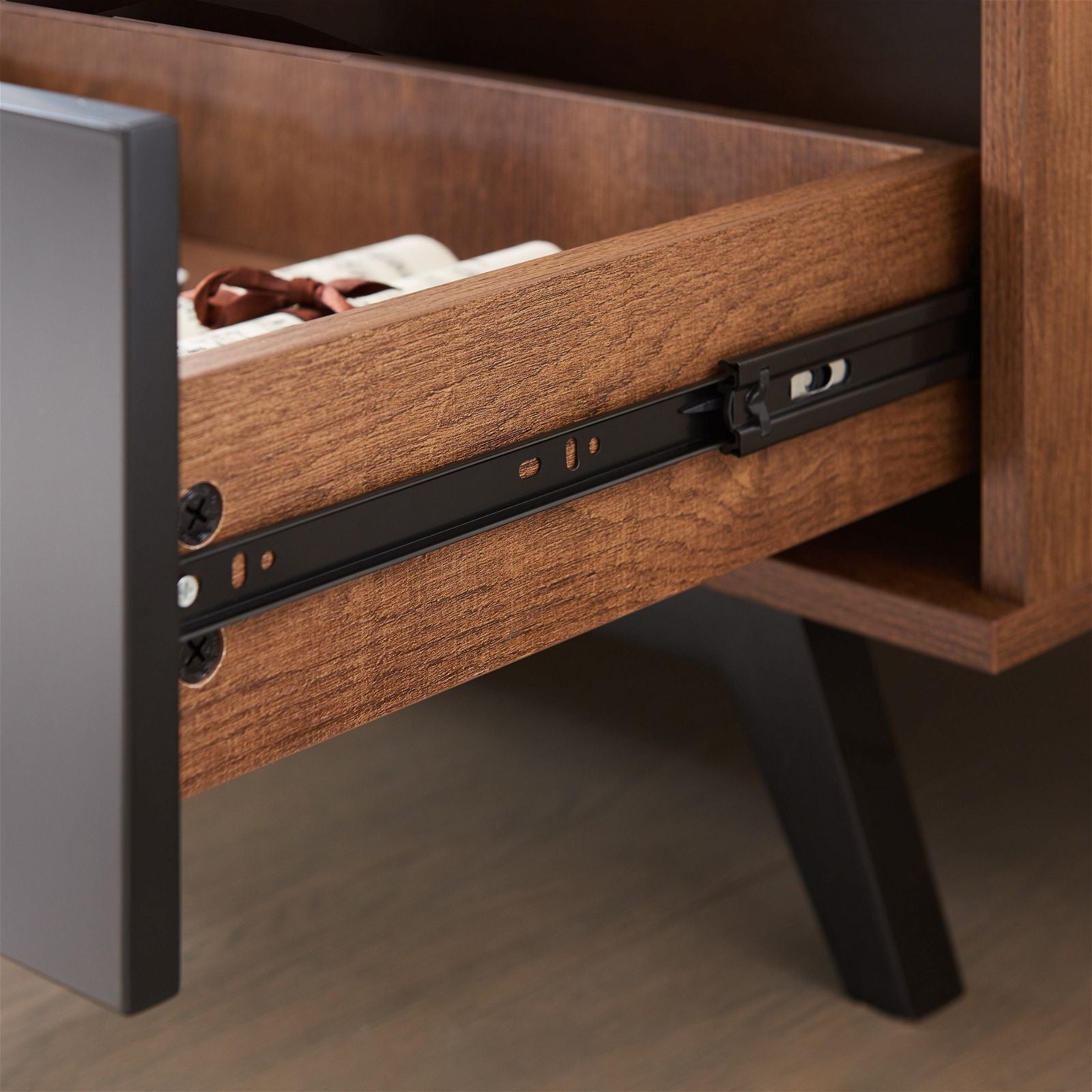 Tauris NOVA LL Entertainment Unit in Dark Oak - Modern TV Stand for Living Room, Home Theater & Media Storage