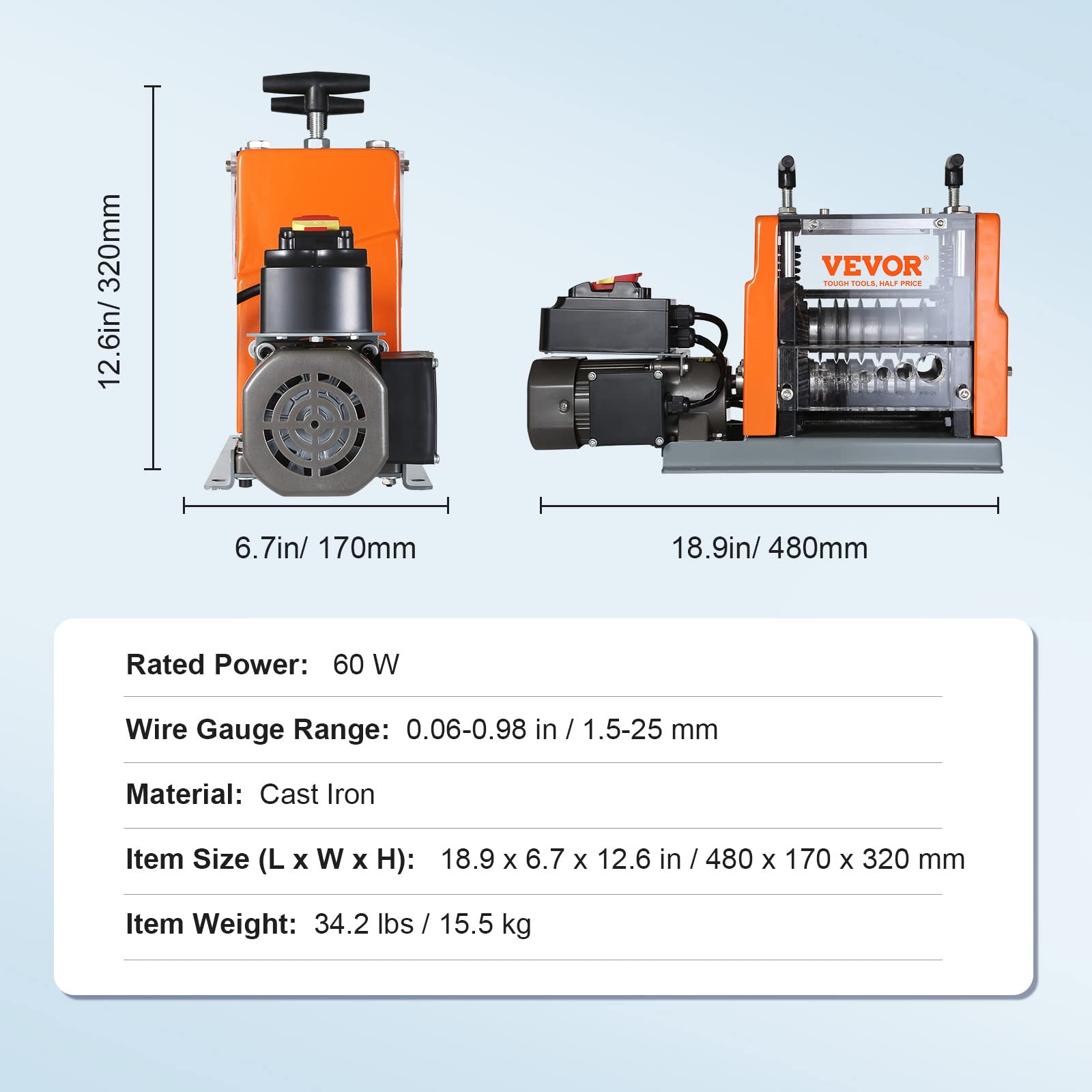 VEVOR Electric Wire Stripping Machine 0.06