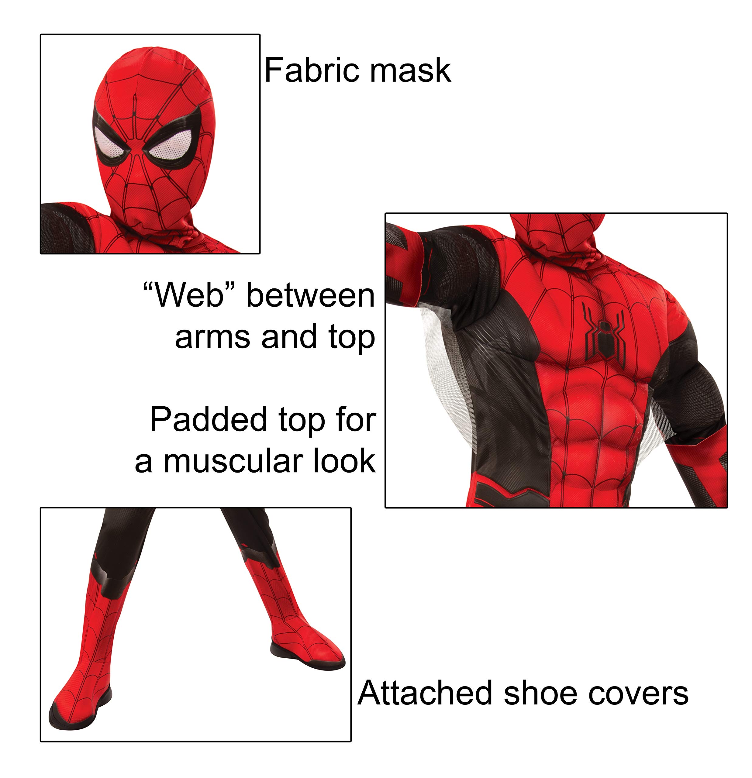 Marvel Spider-Man Far From Home Deluxe Costume & Mask Set for Kids - Official Licensed Superhero Outfit for Halloween, Cosplay & Dress-Up Parties
