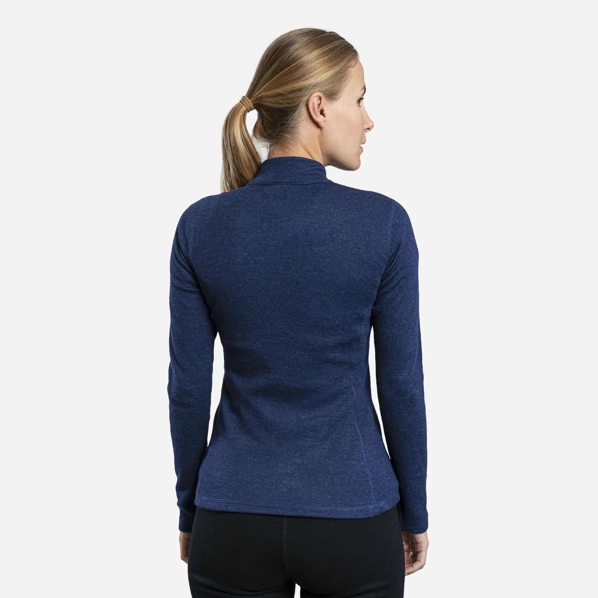 Women's 300 Lightweight Alpaca Wool Base Layer - Half Zip Thermal Top for Hiking, Skiing & Winter Outdoor Activities
