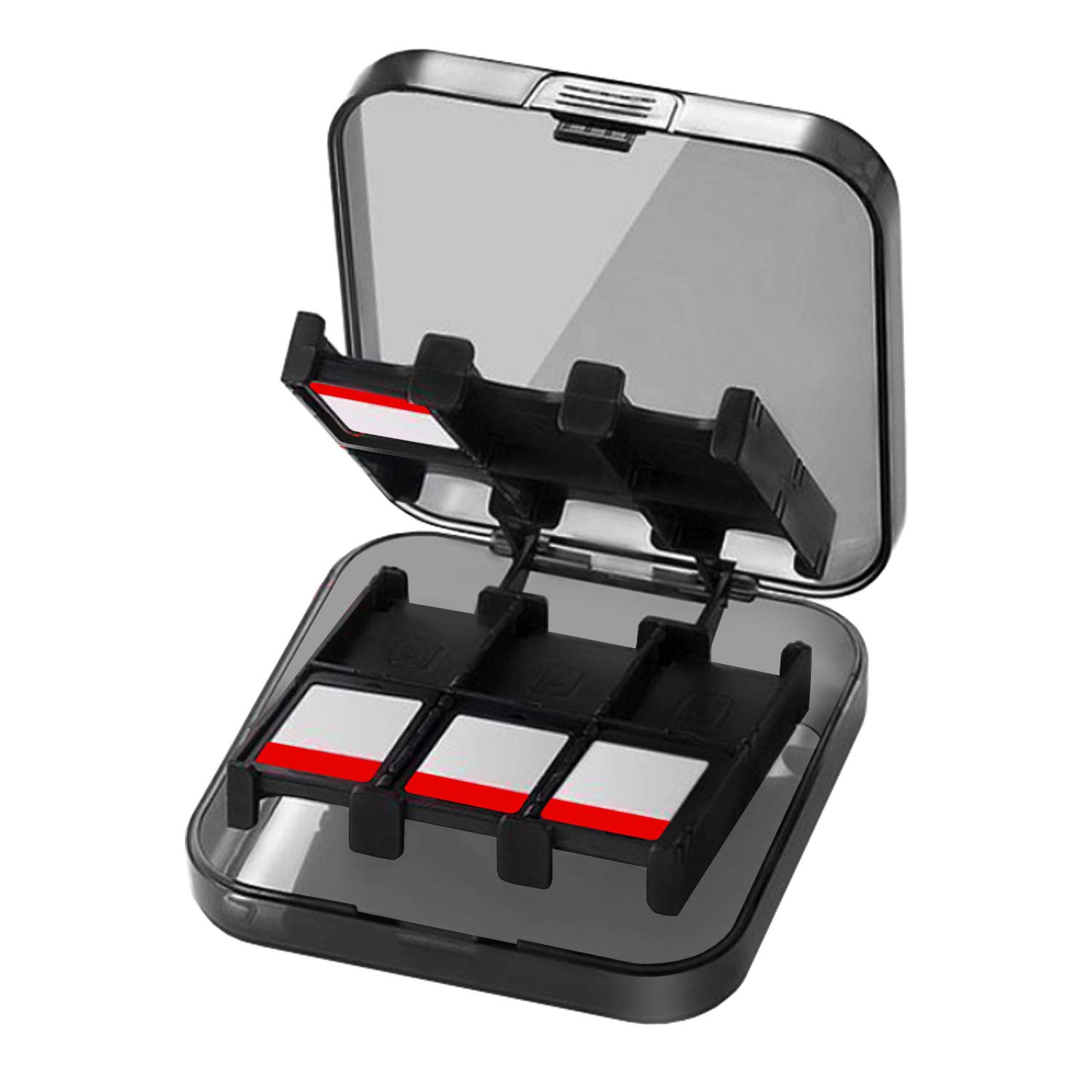 CamKix Nintendo Switch Game Storage Case - Holds 24 Switch Game Cards - Protective Hard Shell Travel Organizer with 24 Slots | Perfect for Travel, Home Storage & Gaming Organization