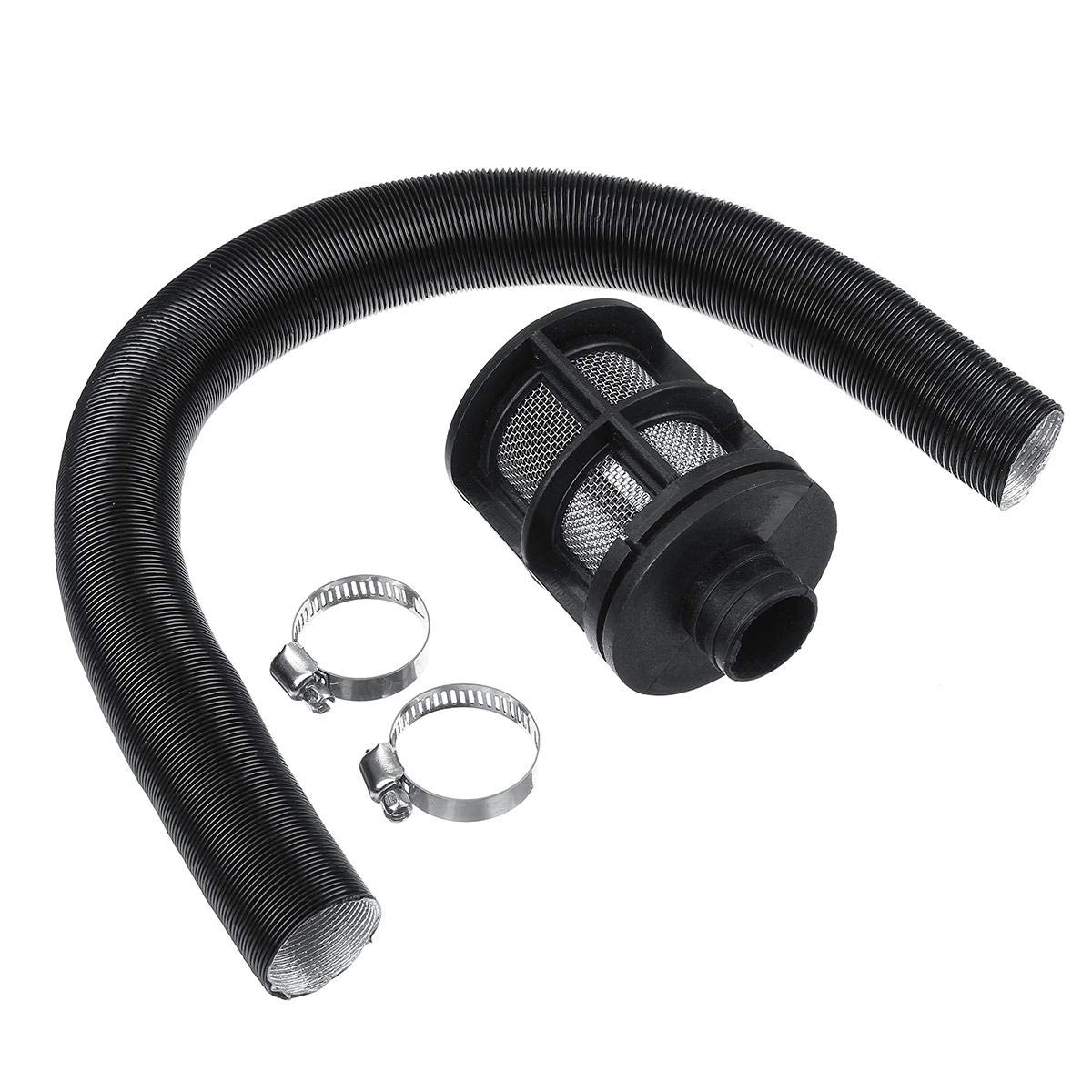25mm Air Intake Filter Silencer Hose Pipe Kit - Compatible with Webasto & Eberspacher Diesel Parking Heaters | Reduces Noise & Improves Airflow for RVs, Trucks & Marine Applications