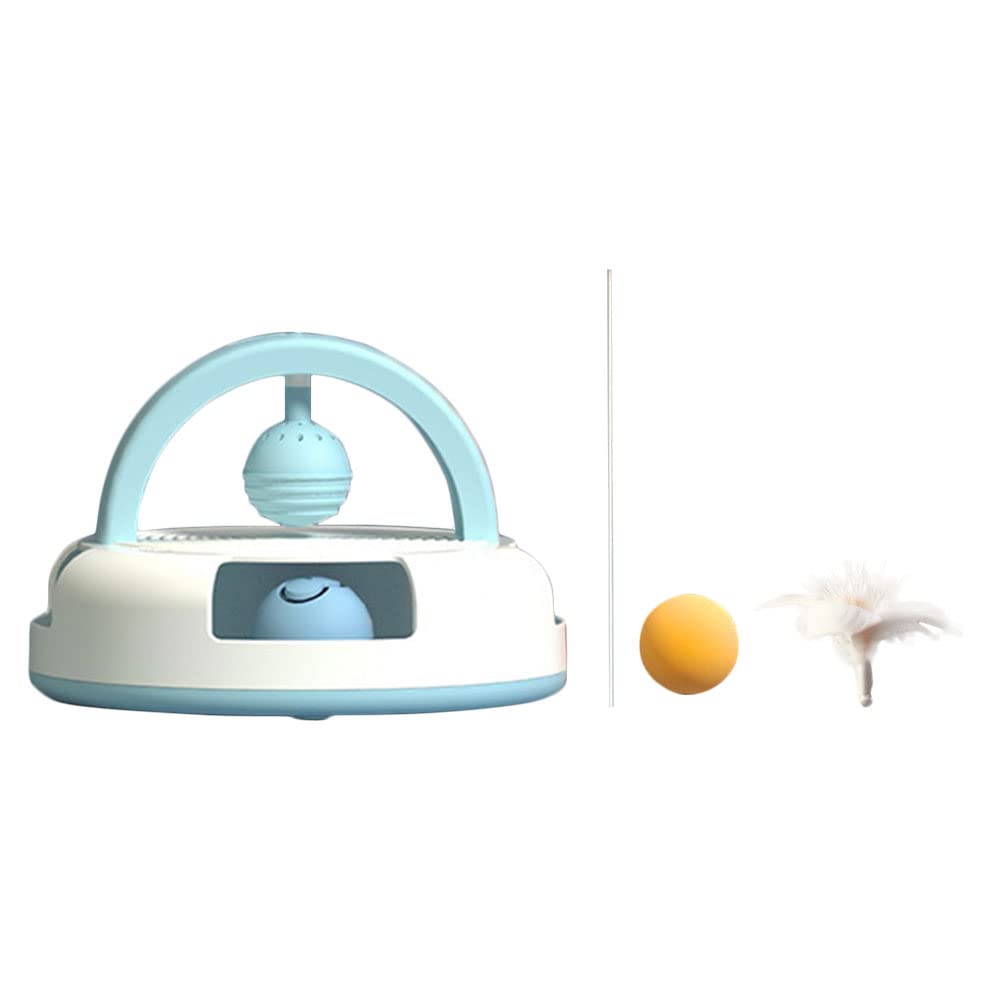 Balacoo Funny Cat Toy Set - Detachable Turntable with Table Tennis Balls for Interactive Play, Exercise & Teasing - Perfect for Indoor Cats, Kittens & Playtime Bonding