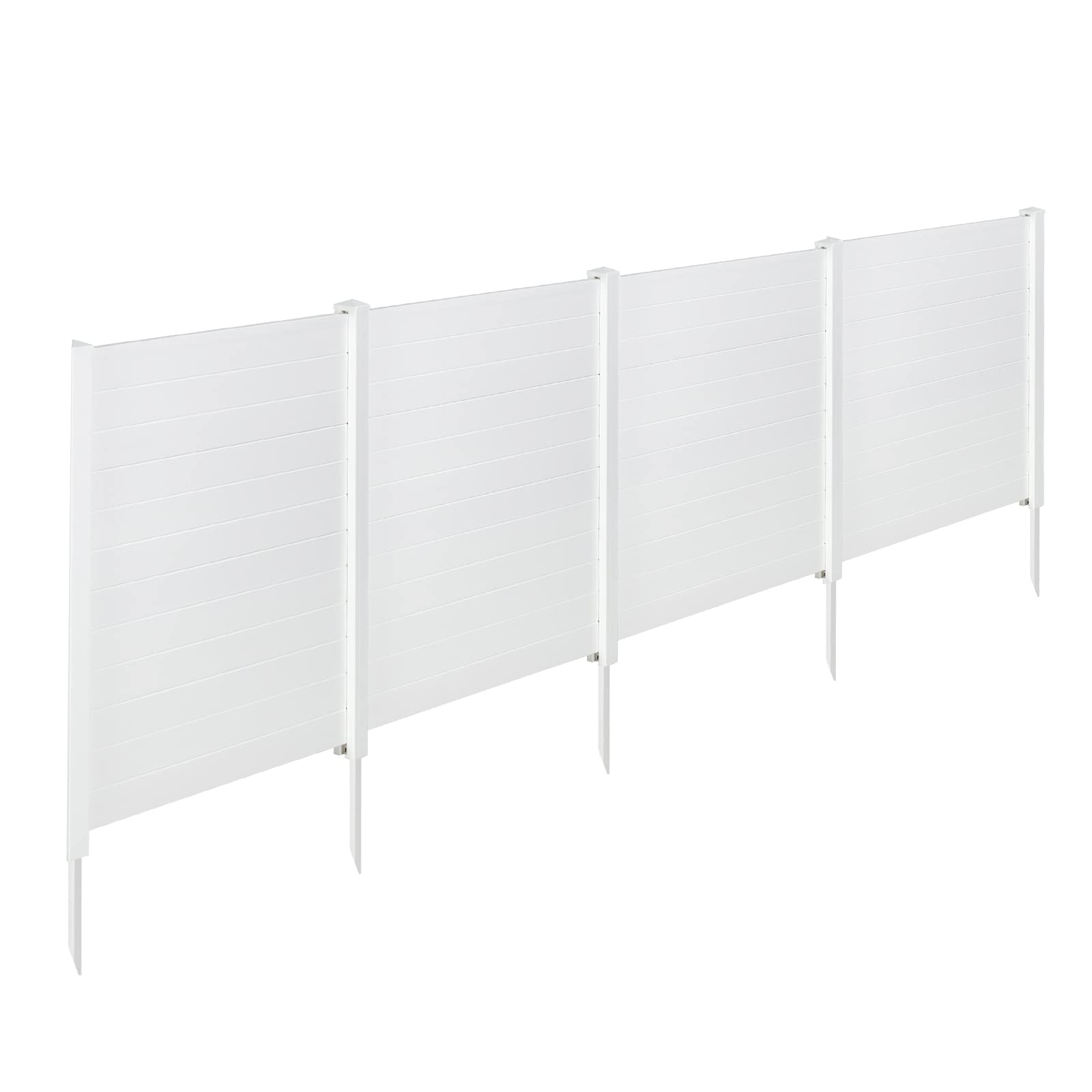 HAPPYGRILL 4-Panel PVC Air Conditioner Privacy Fence Screen - 48.5