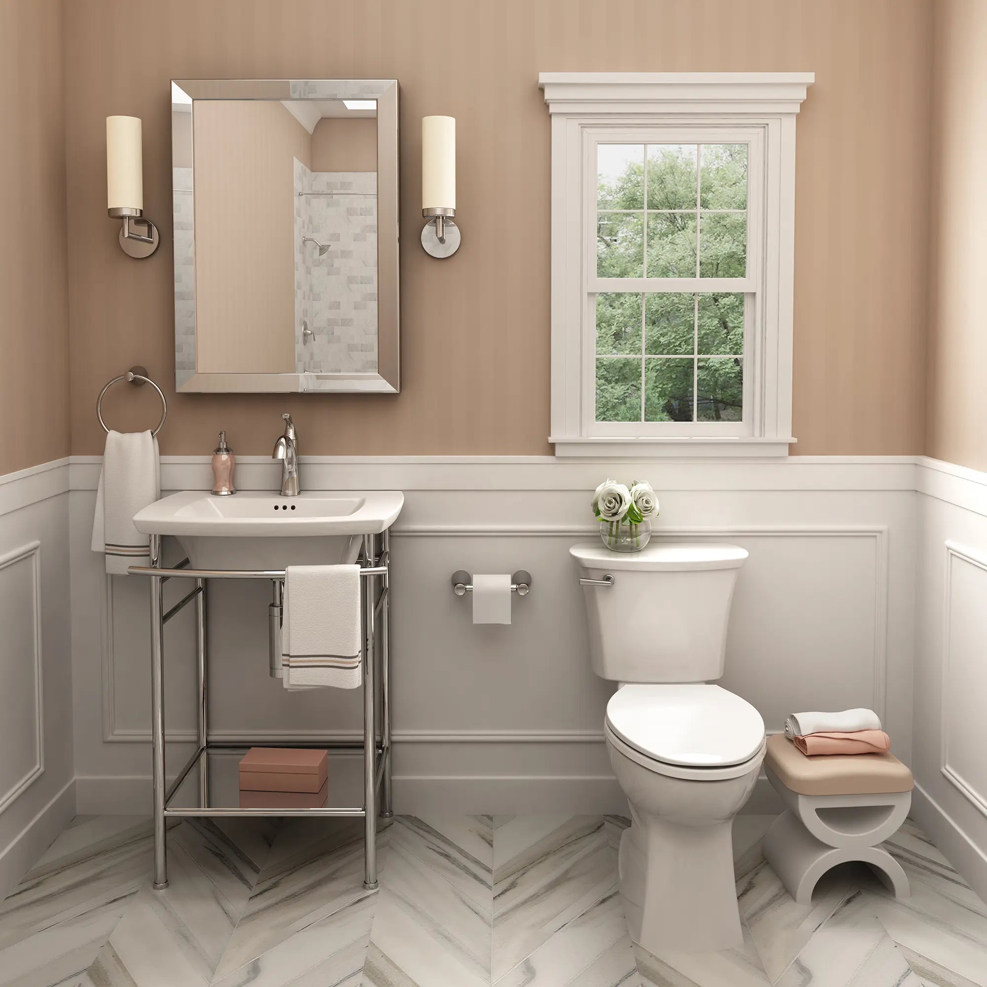 Edgemere® Two-Piece 1.28 GPF/4.8 LPF Elongated Chair Height Toilet Bowl (Seat Not Included) - Perfect for Small Bathrooms & ADA Compliant Spaces