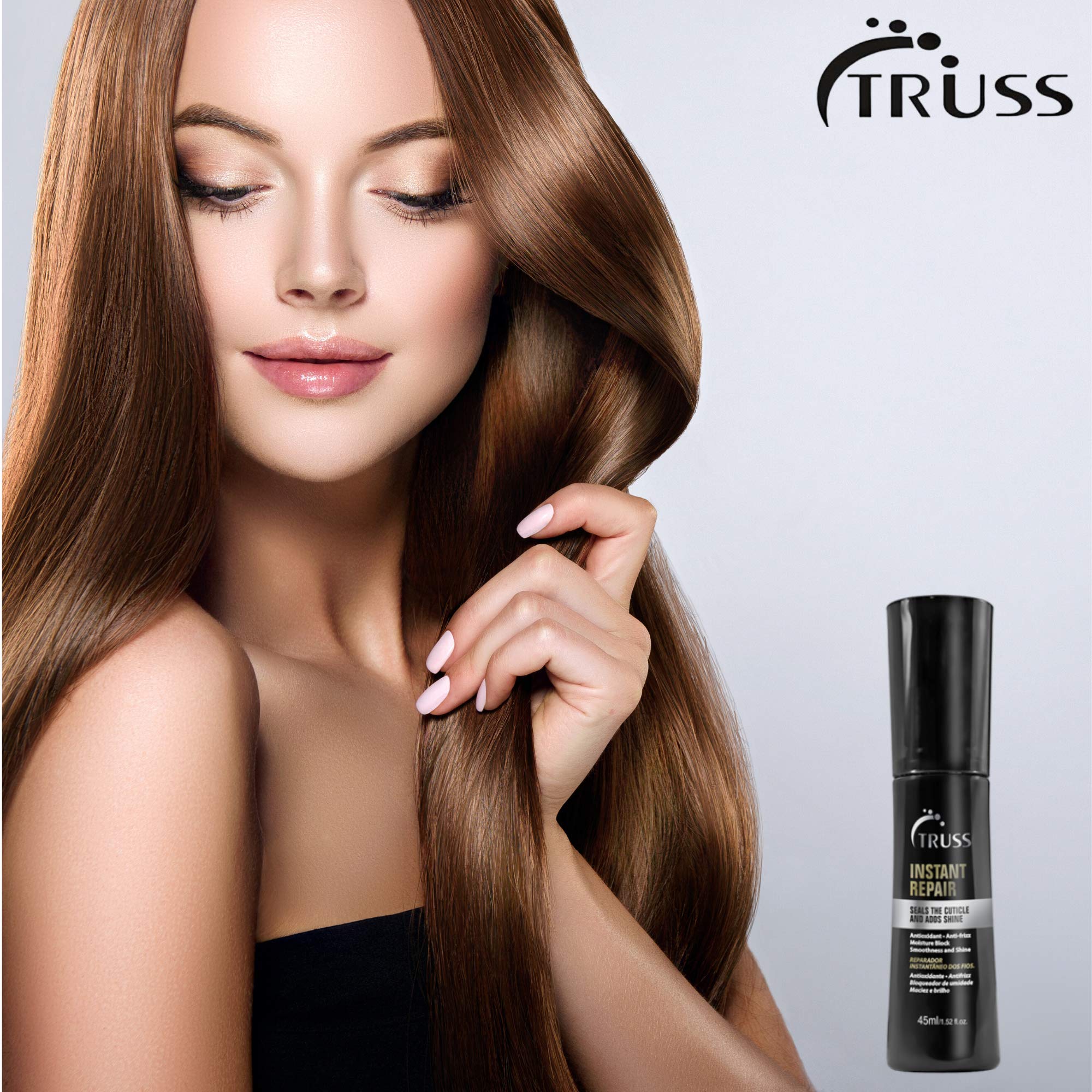 TRUSS Instant Repair Leave-In Hair Protector & Miracle Hair Mask Bundle - Lightweight Gel & Cream for Damaged Hair - Daily Hair Care for Frizz Control & Shine - Perfect for Salon Treatments & Home Use