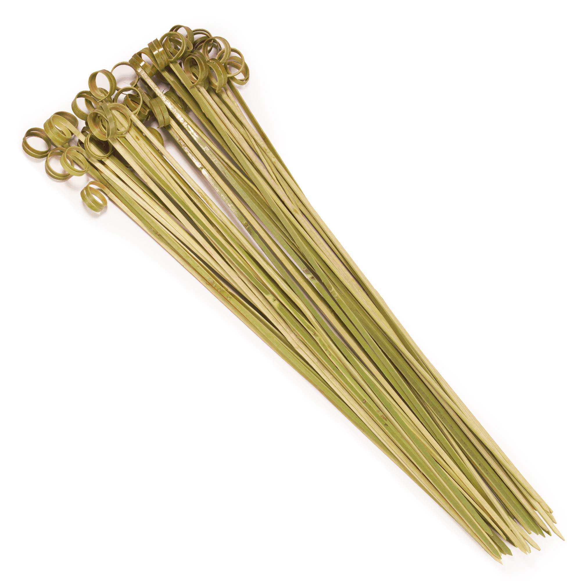 50 Pack Natural BambooMN Loop Ring Card Holders - 17 Inch (43cm) Gardening Stakes for Flowers, Lawn & Plant Labels - Perfect for Organizing Seedlings, Marking Garden Beds & DIY Craft Projects